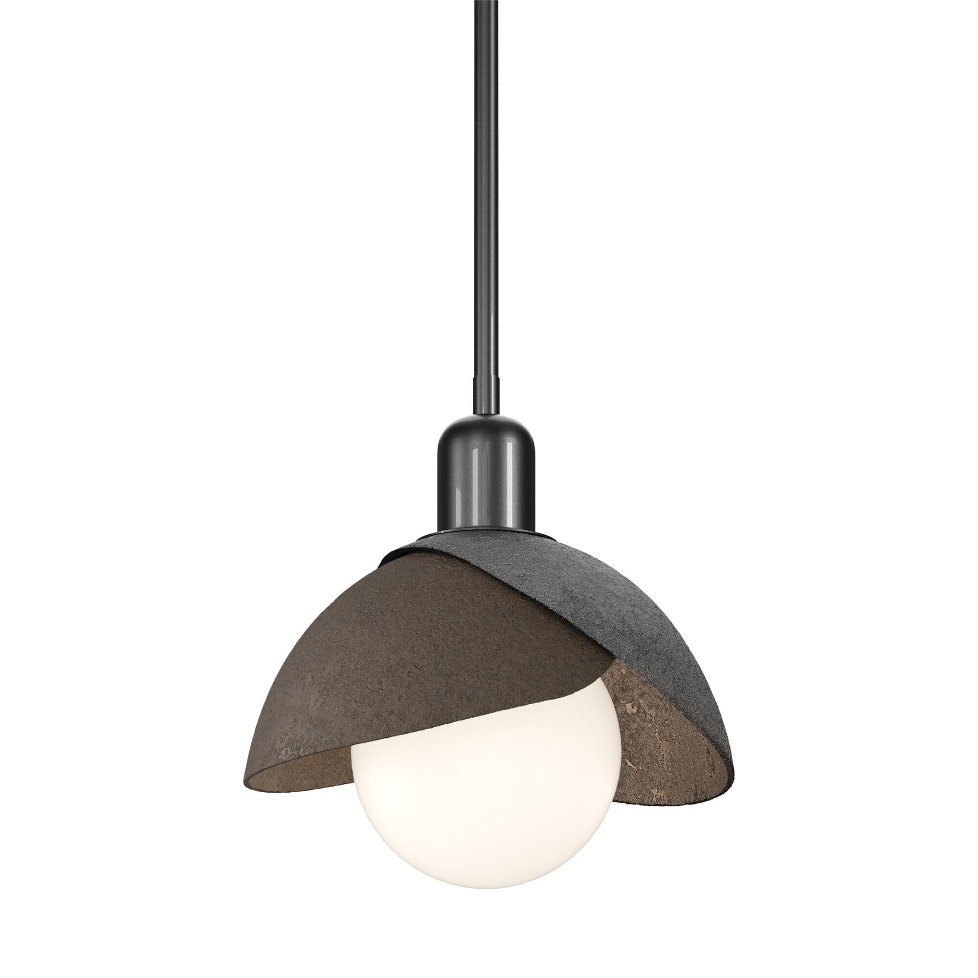 Shown in Ink finish and White glass and White Glass shade