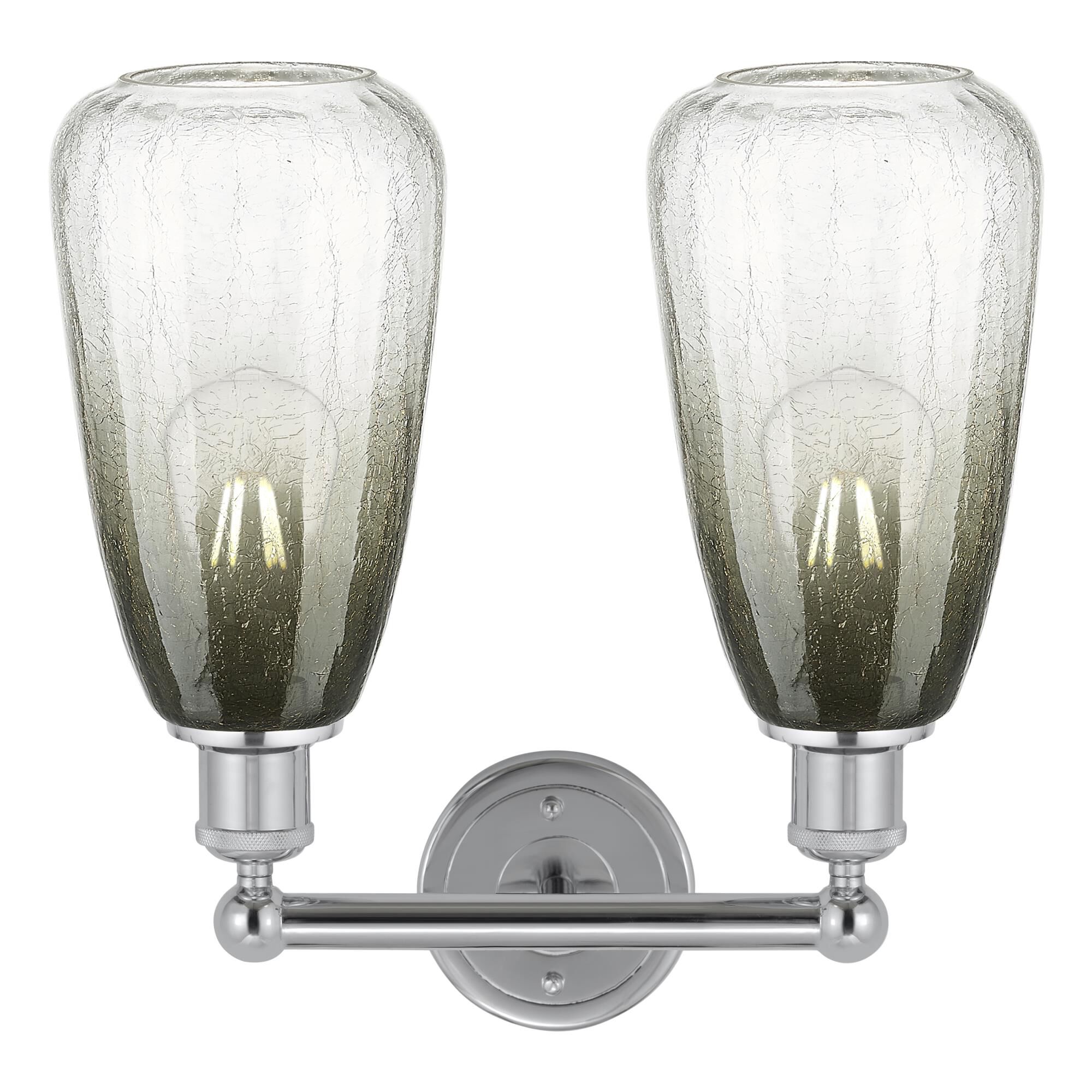 Shown in Polished Chrome finish and Slate glass