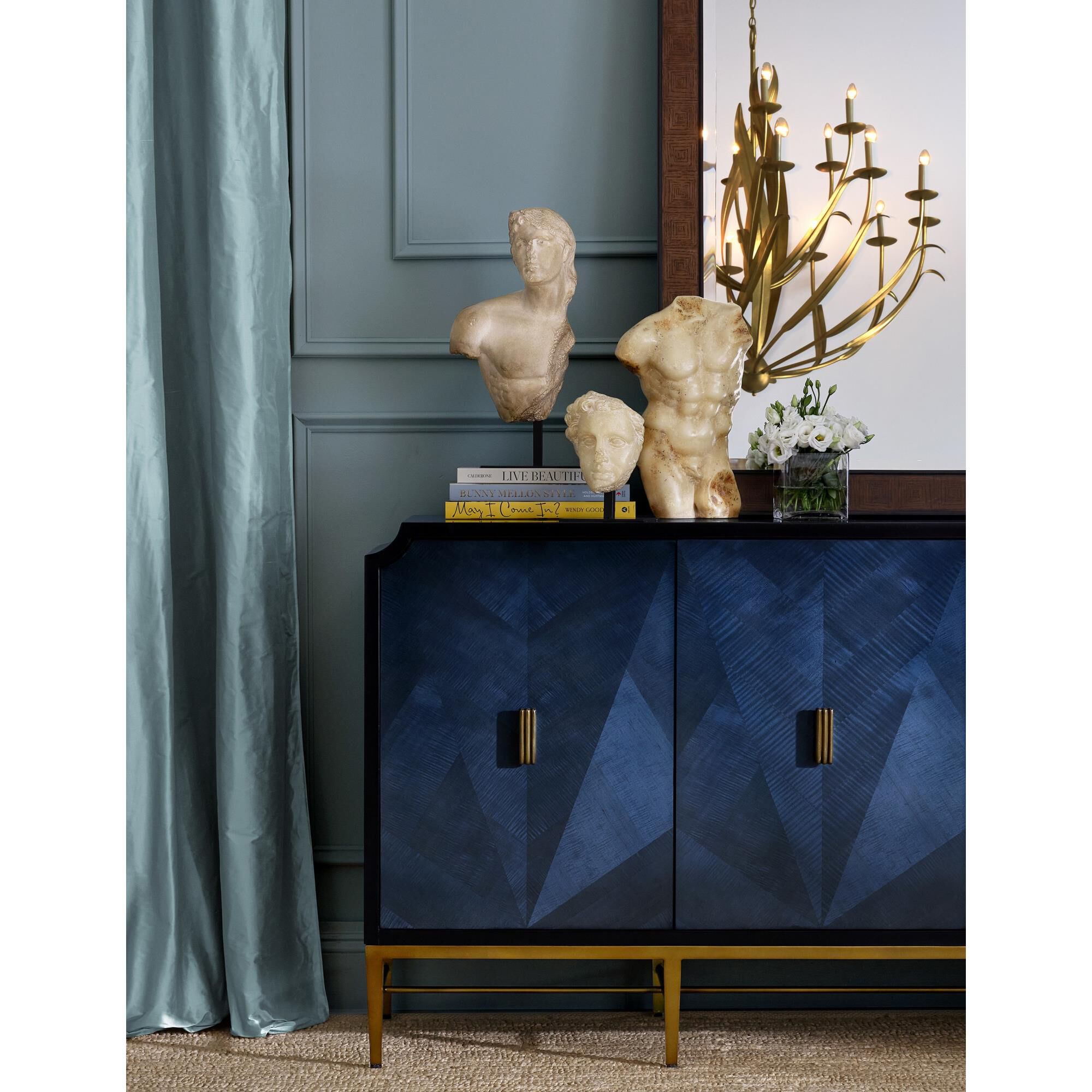 Young Royal Greek Torso Sculpture by Currey and Company