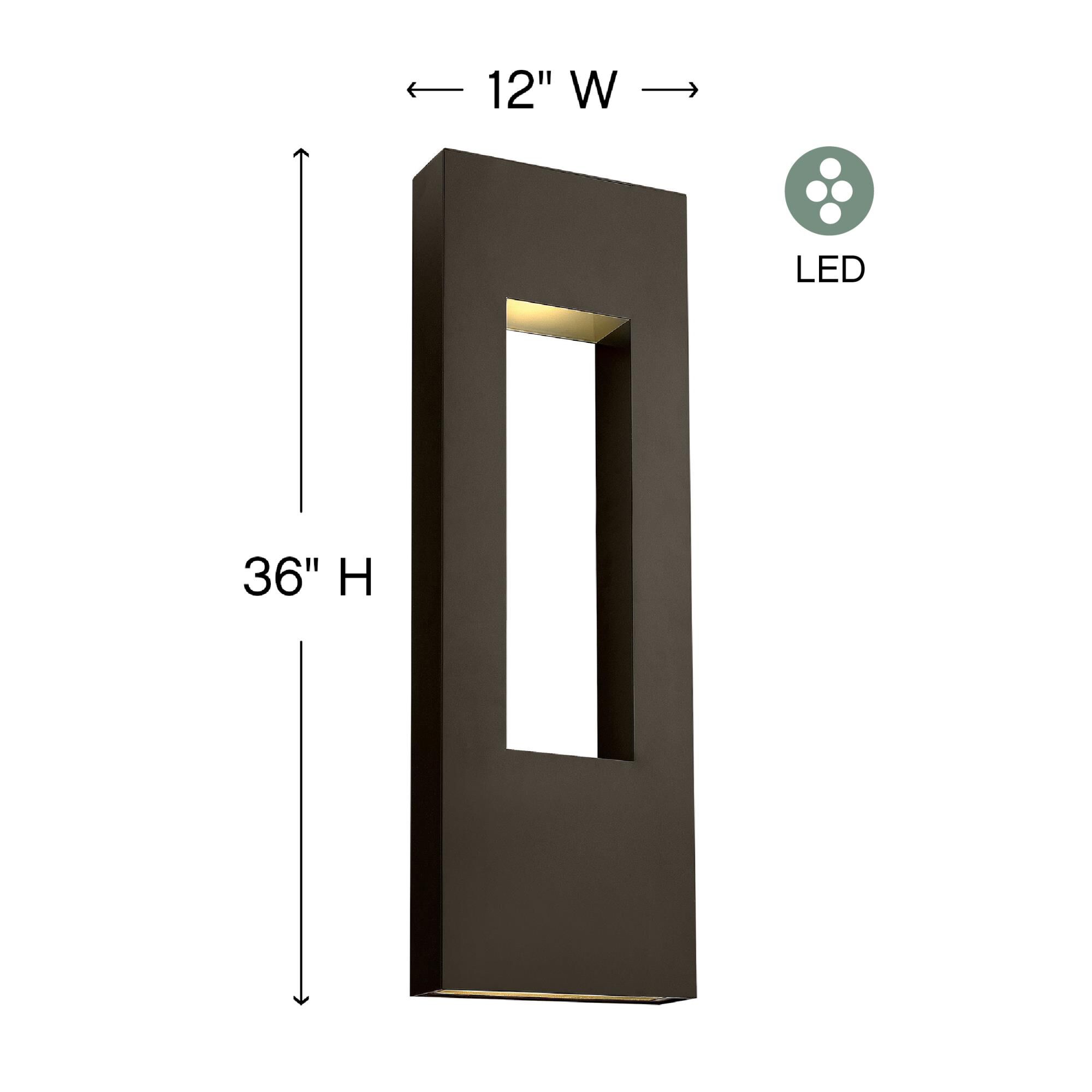 Atlantis 36 Inch Tall 3 Light Outdoor Wall Light by Hinkley Lighting