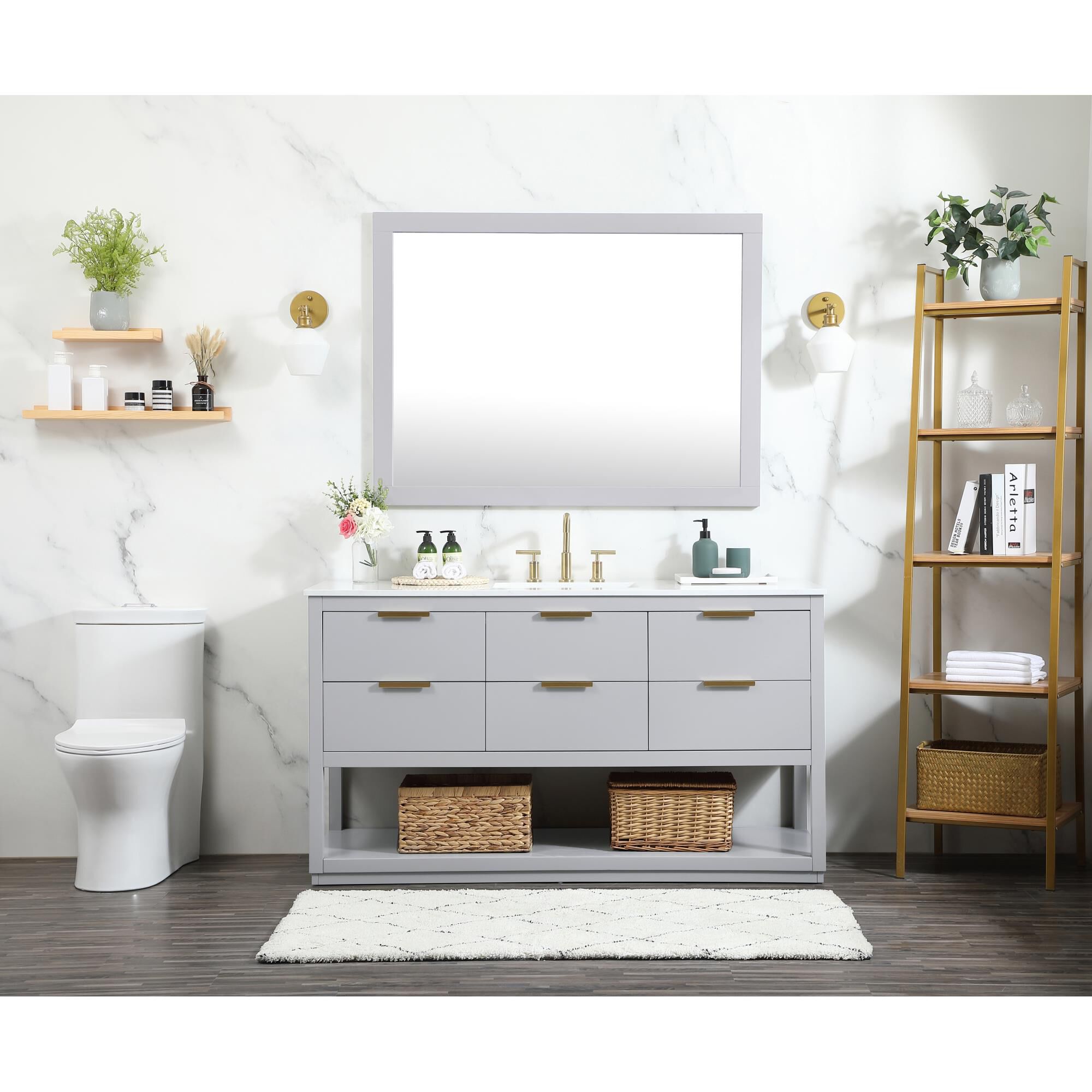 Larkin 60 Inch Bath Vanity by Elegant Decor