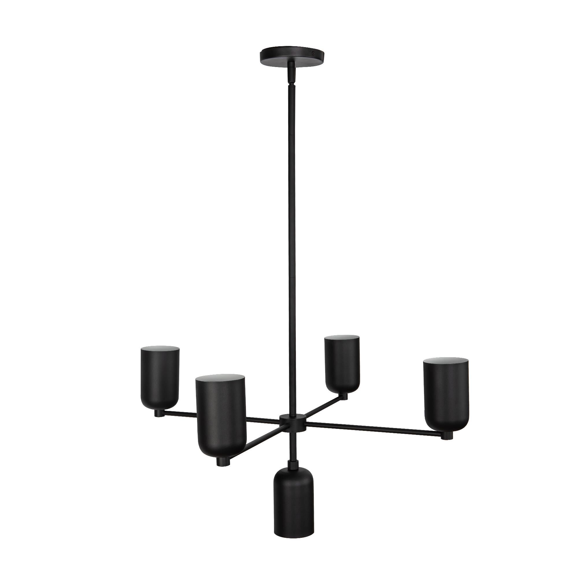 Shown in Black finish and Steel shade