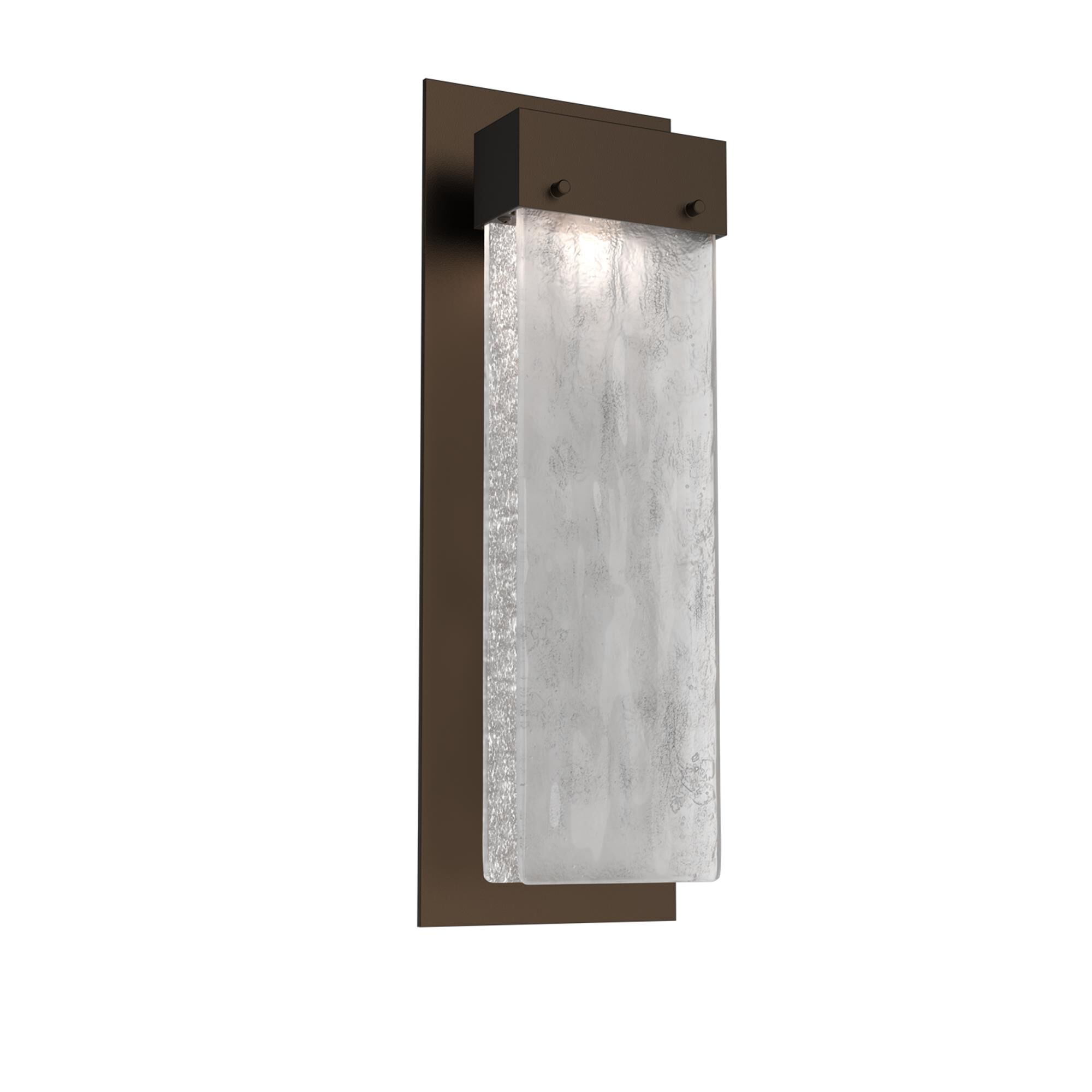Shown in Flat Bronze finish and Clear Granite glass
