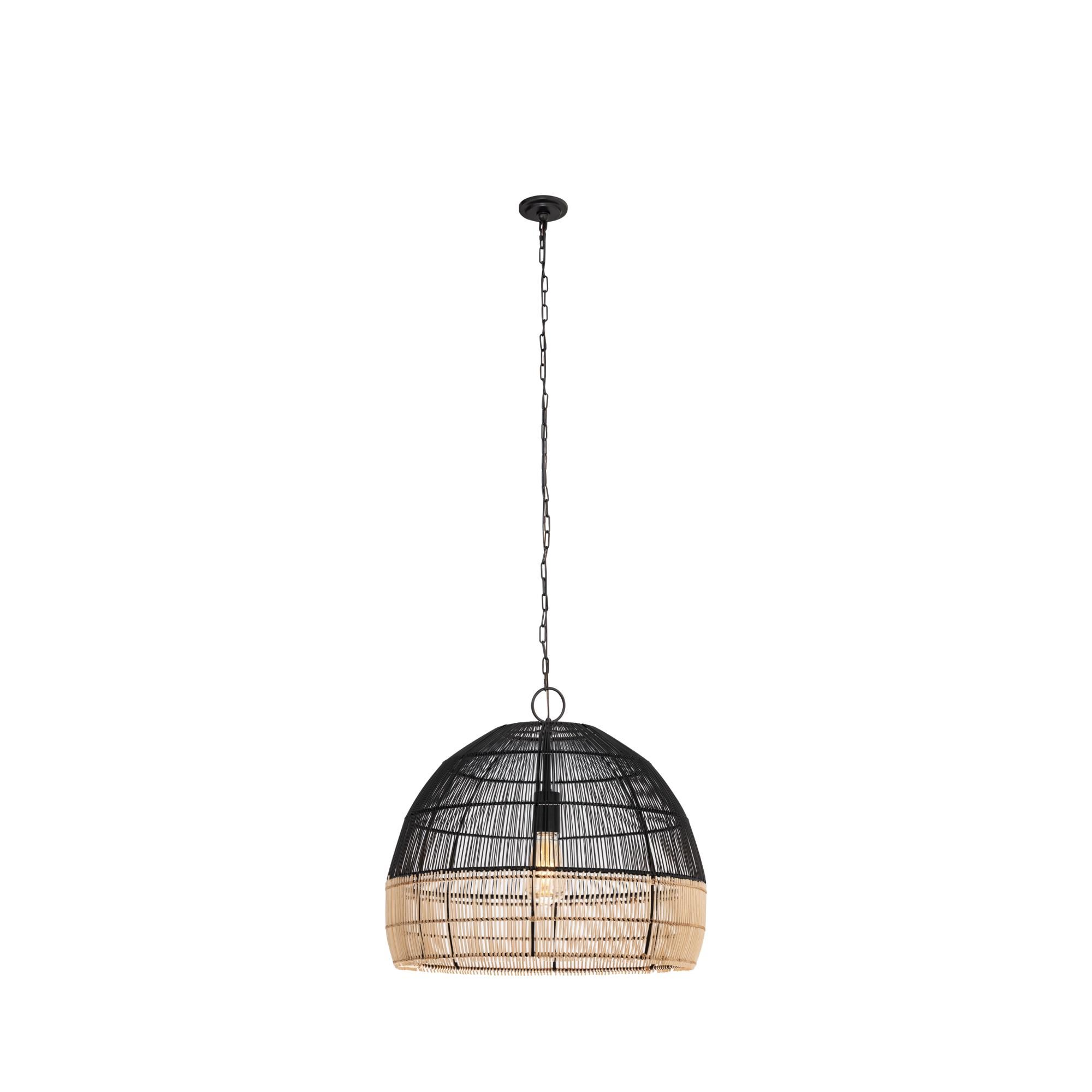 Shown in Matte Black finish and Matte Black/Natural shade