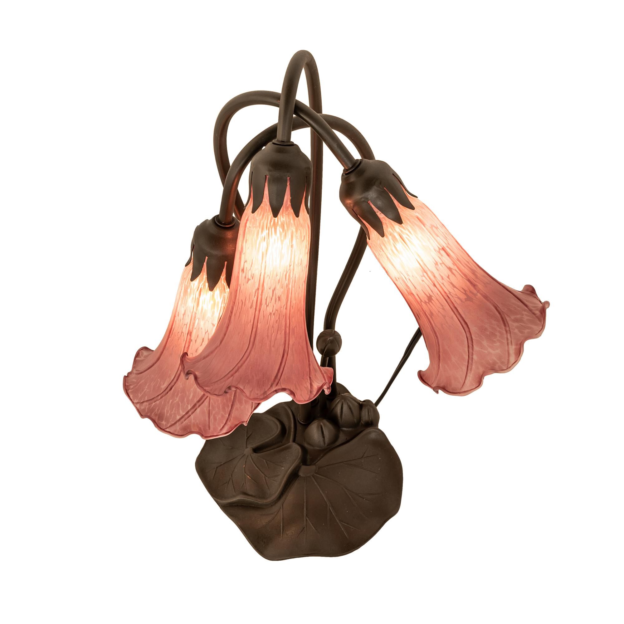 Lavender Pond Lily 16 Inch Accent Lamp by Meyda Lighting