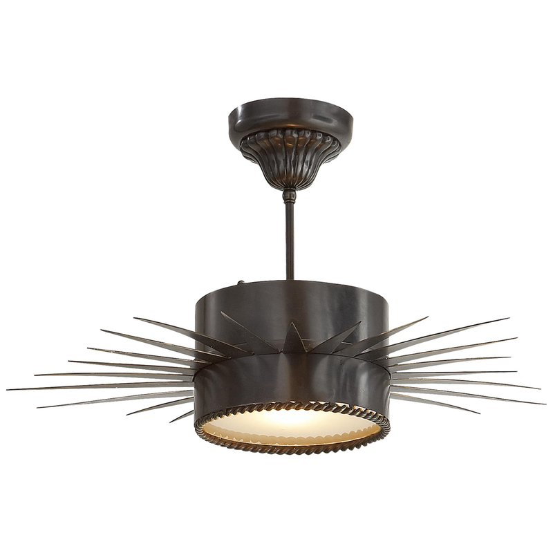 Suzanne Kasler Soleil 24 Inch 1 Light Semi Flush Mount by Visual Comfort Signature Collection