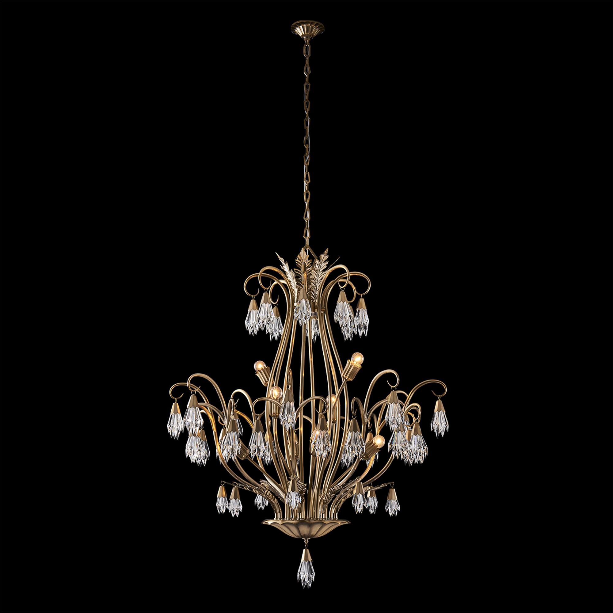 Shown in Winter Brass finish and Firenze Clear crystal