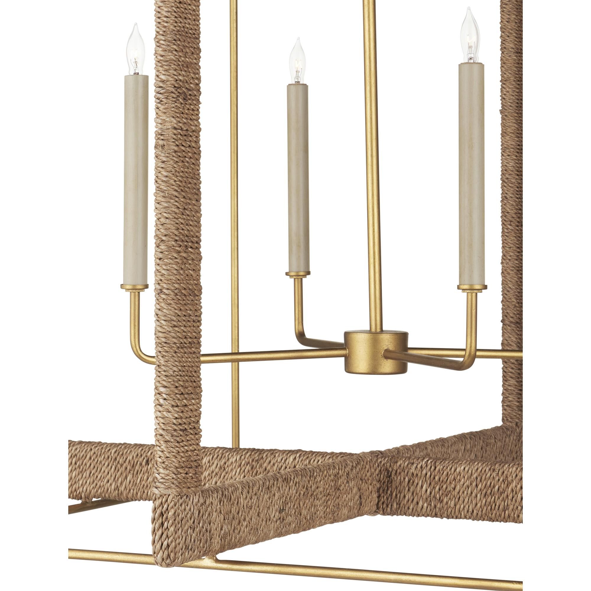 Purebred 32 Inch 4 Light Chandelier by Currey and Company