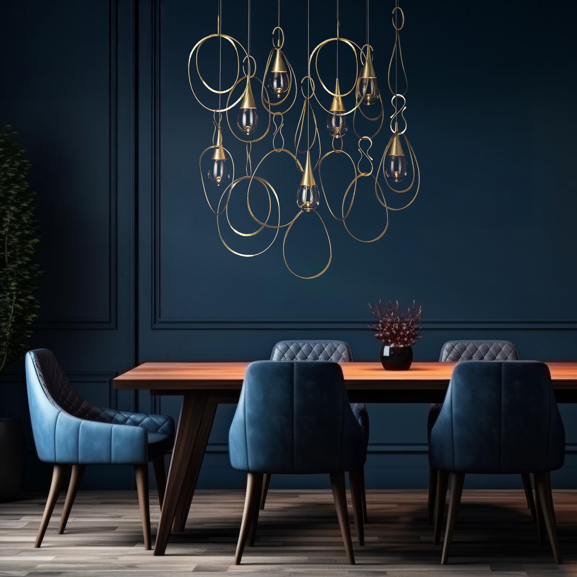 Lyric 52 Inch Multi Light Pendant by Hubbardton Forge
