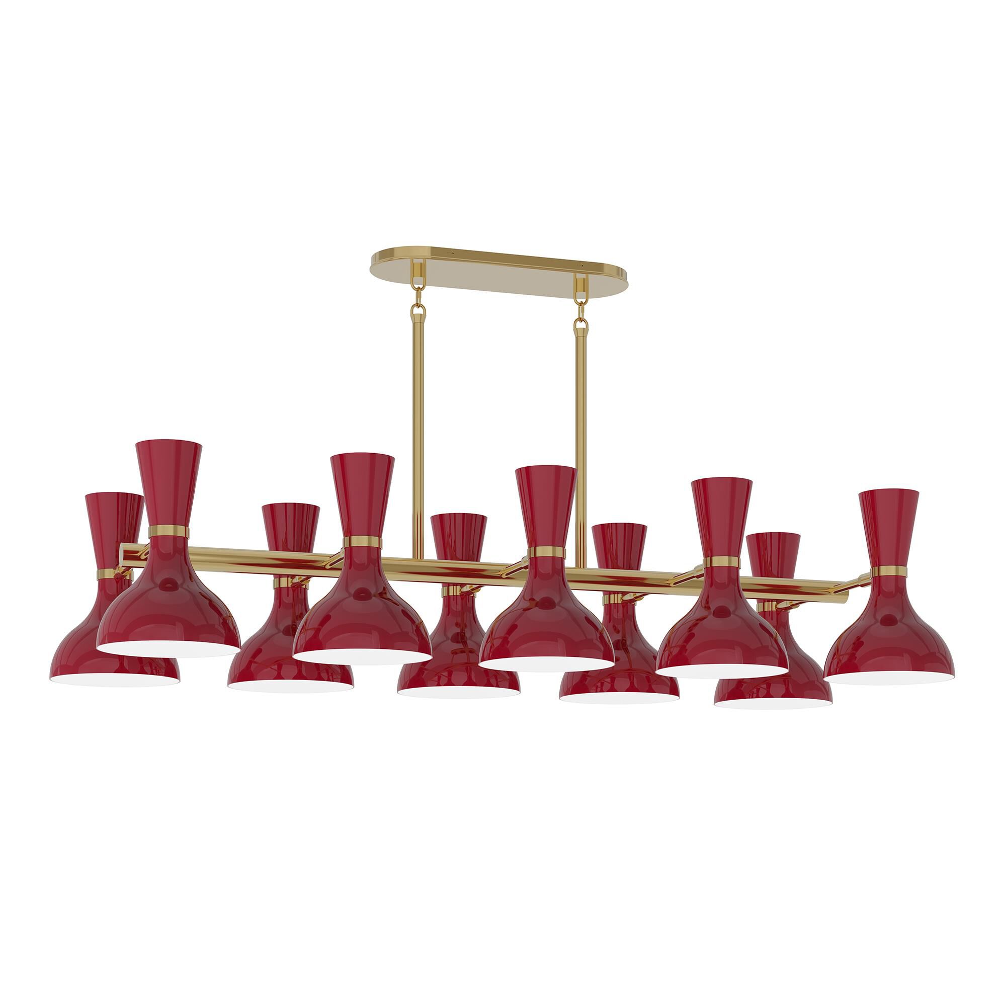 Shown in Gold finish and Oxblood shade