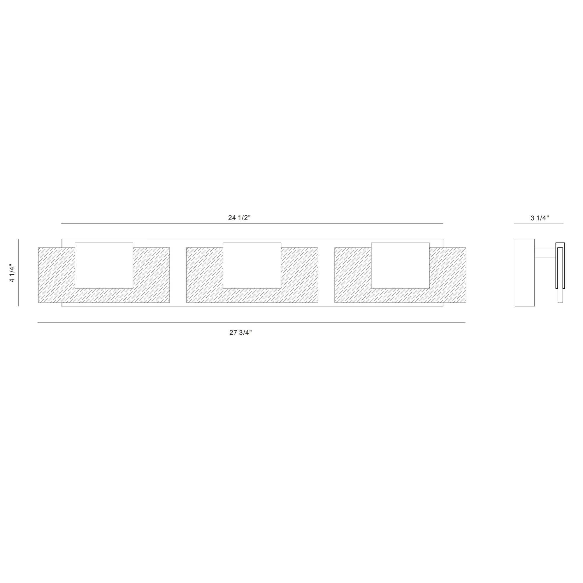Kasha 27 Inch 3 Light LED Bath Vanity Light by Eurofase Lighting
