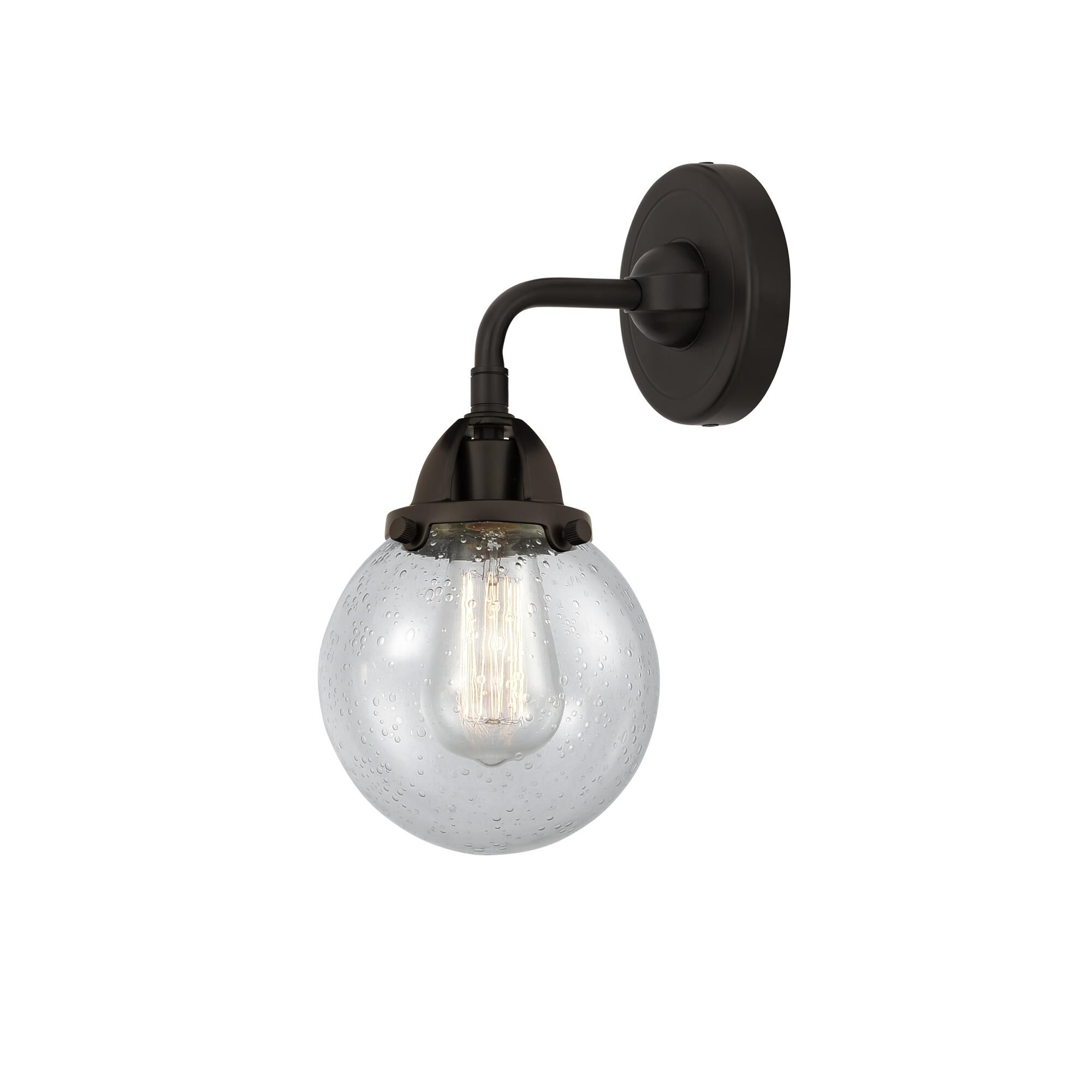 Shown in Oil Rubbed Bronze finish and Seedy Globe glass and No Shade shade