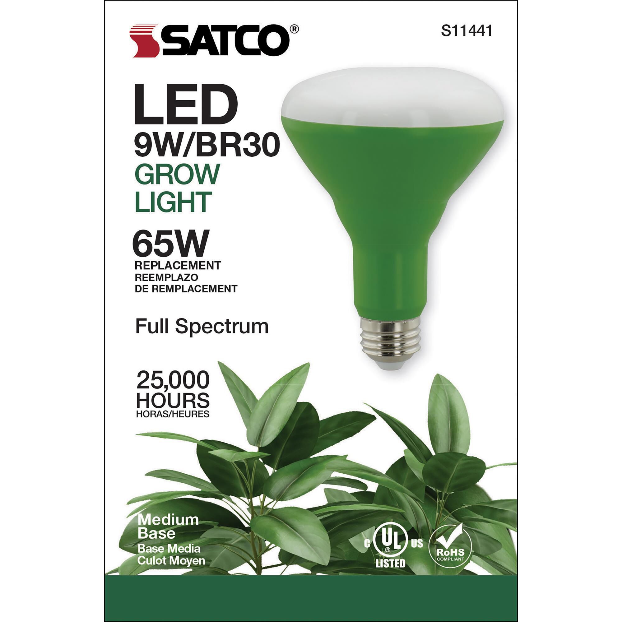 9 Watt 3500K BR30 LED Light Bulb,