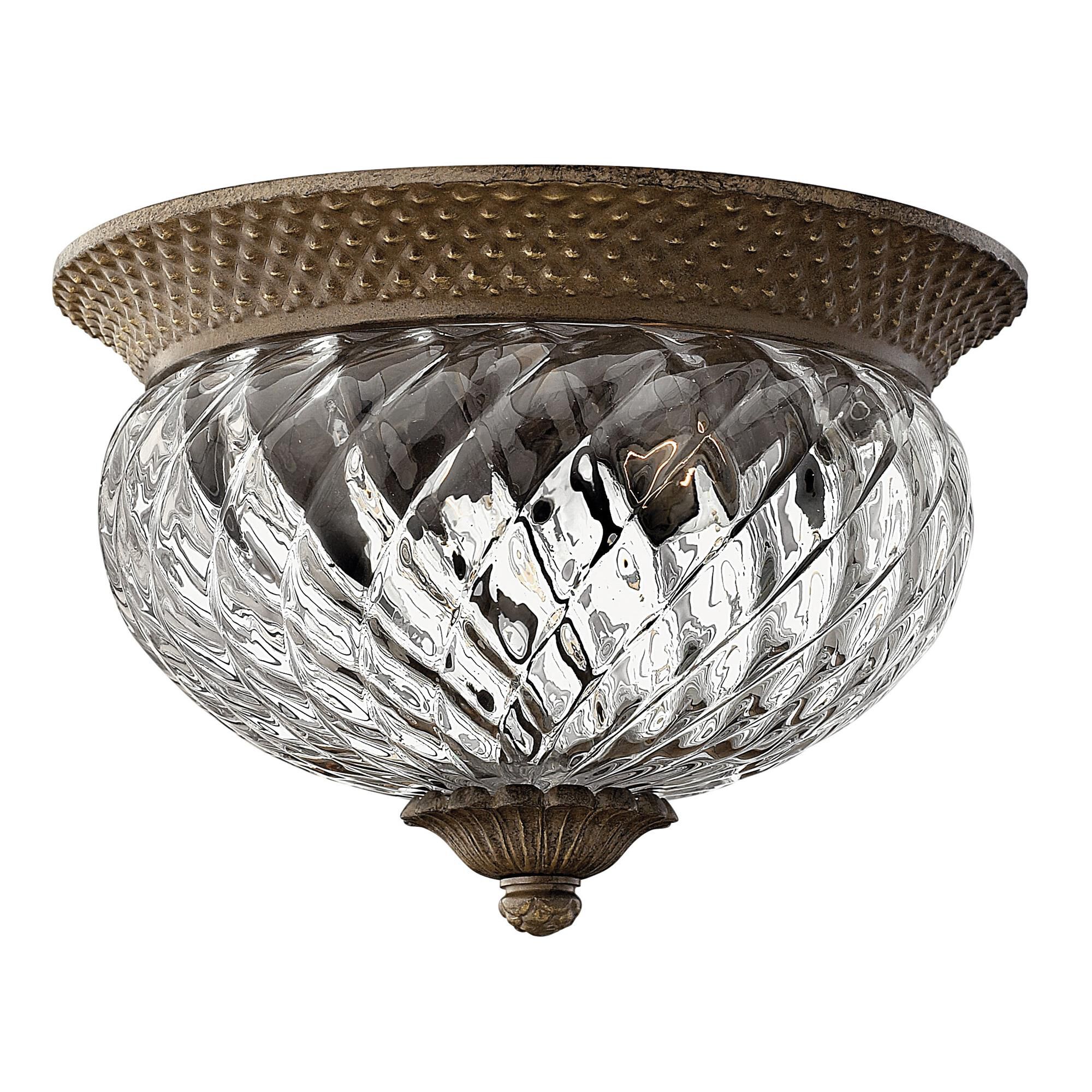 Plantation 12 Inch 2 Light Flush Mount,