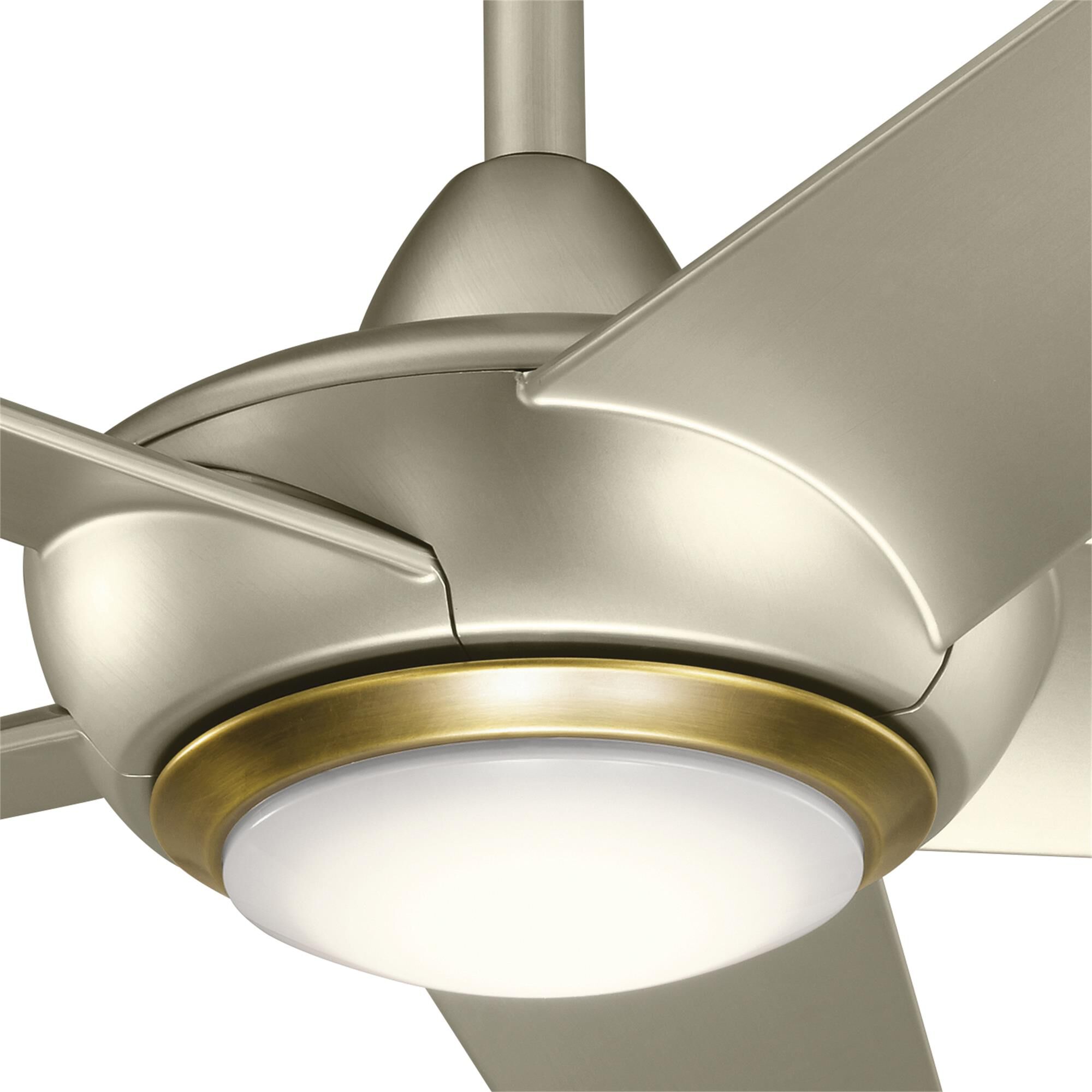 Shown in Brushed Nickel finish and Frosted White Polycarbonate glass