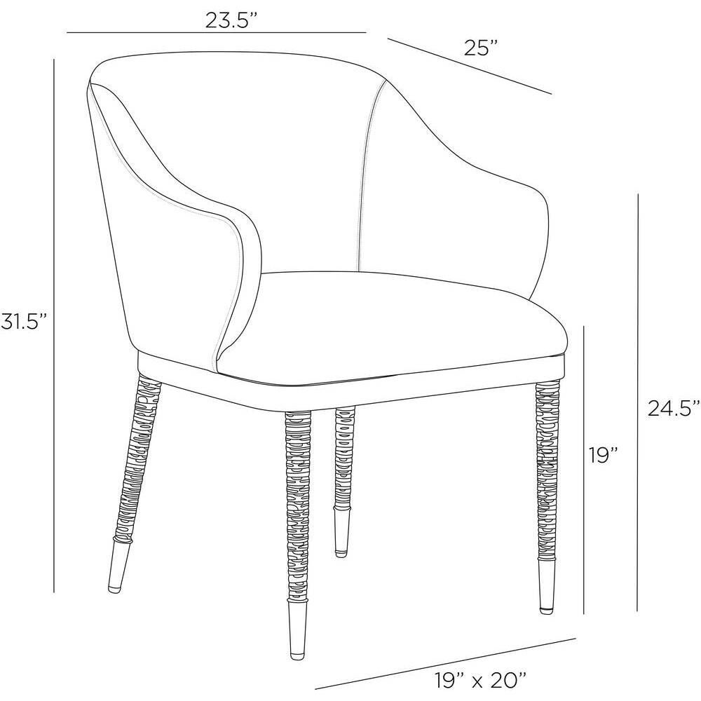 Hershel 24 Inch Dining Chair by Arteriors Home