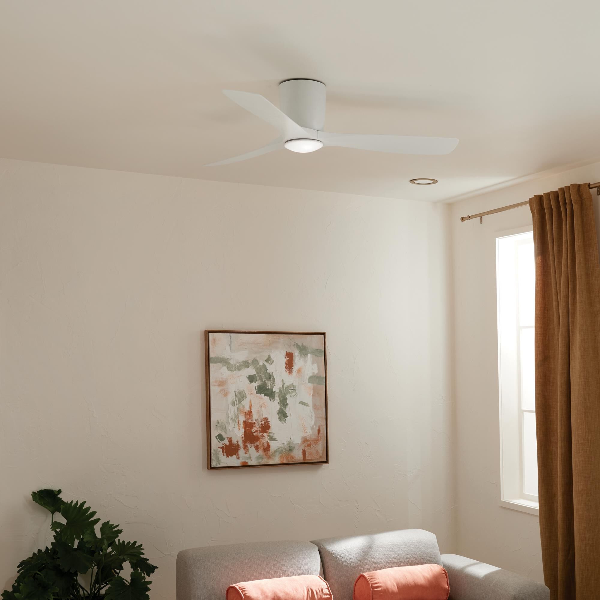Volos 54 Inch Flush Mount Fan with Light Kit by Kichler Lighting
