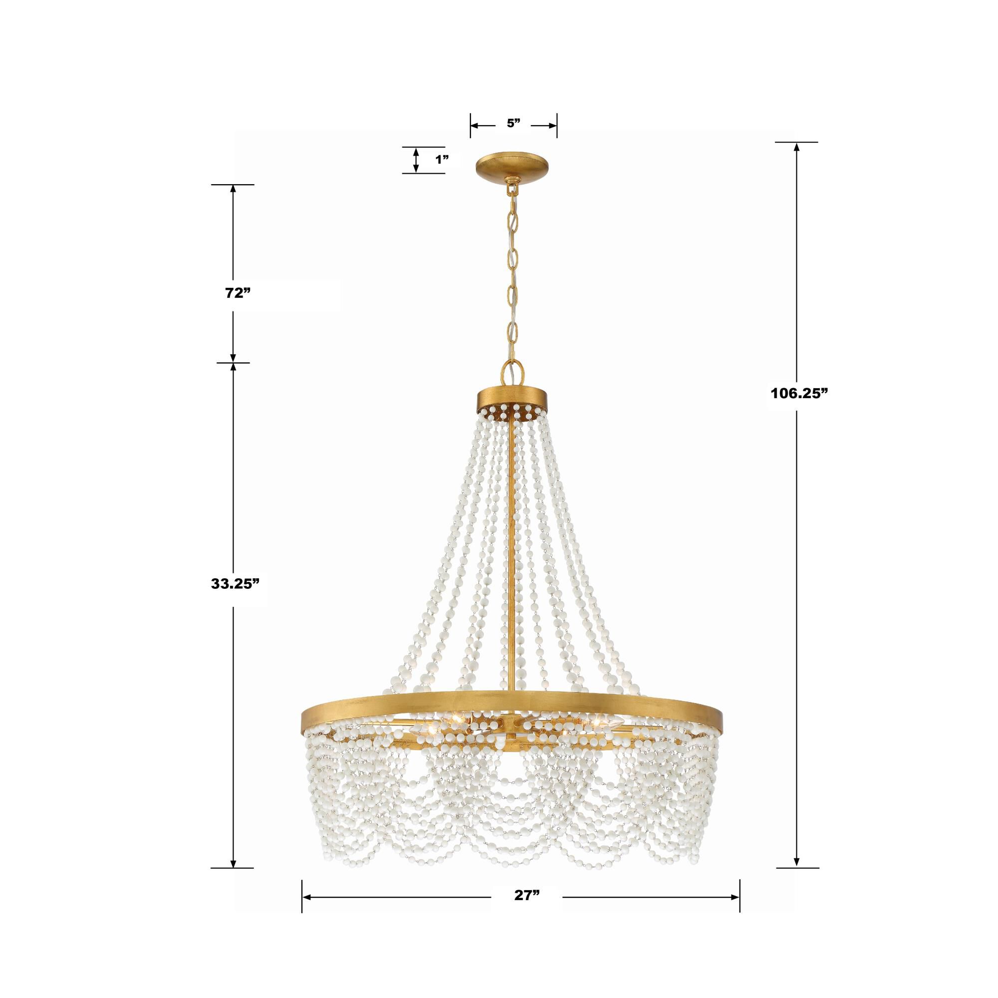 Fiona 27 Inch 4 Light Chandelier by Crystorama