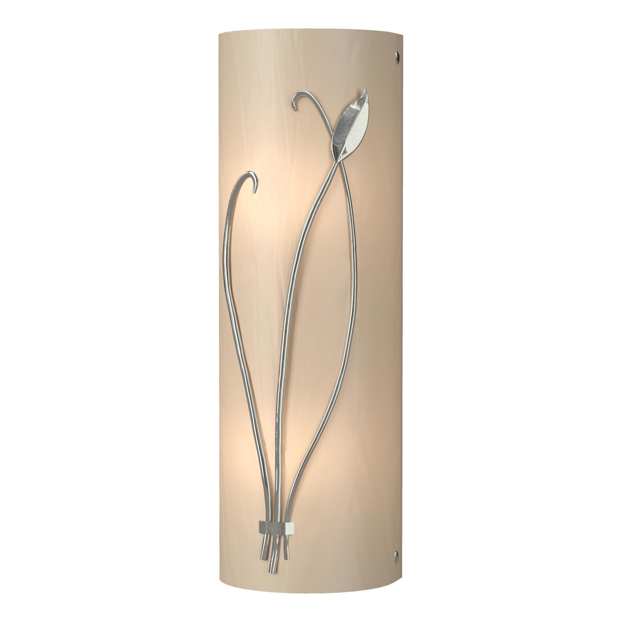 Shown in Sterling finish and White Art glass and Right Orientation accent