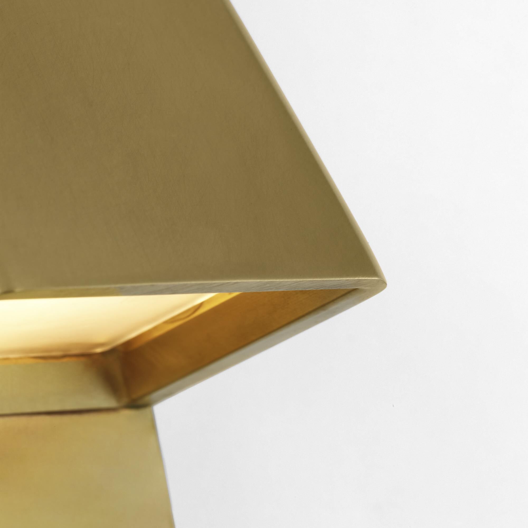 Shown in Hand-Rubbed Antique Brass finish and Brass shade