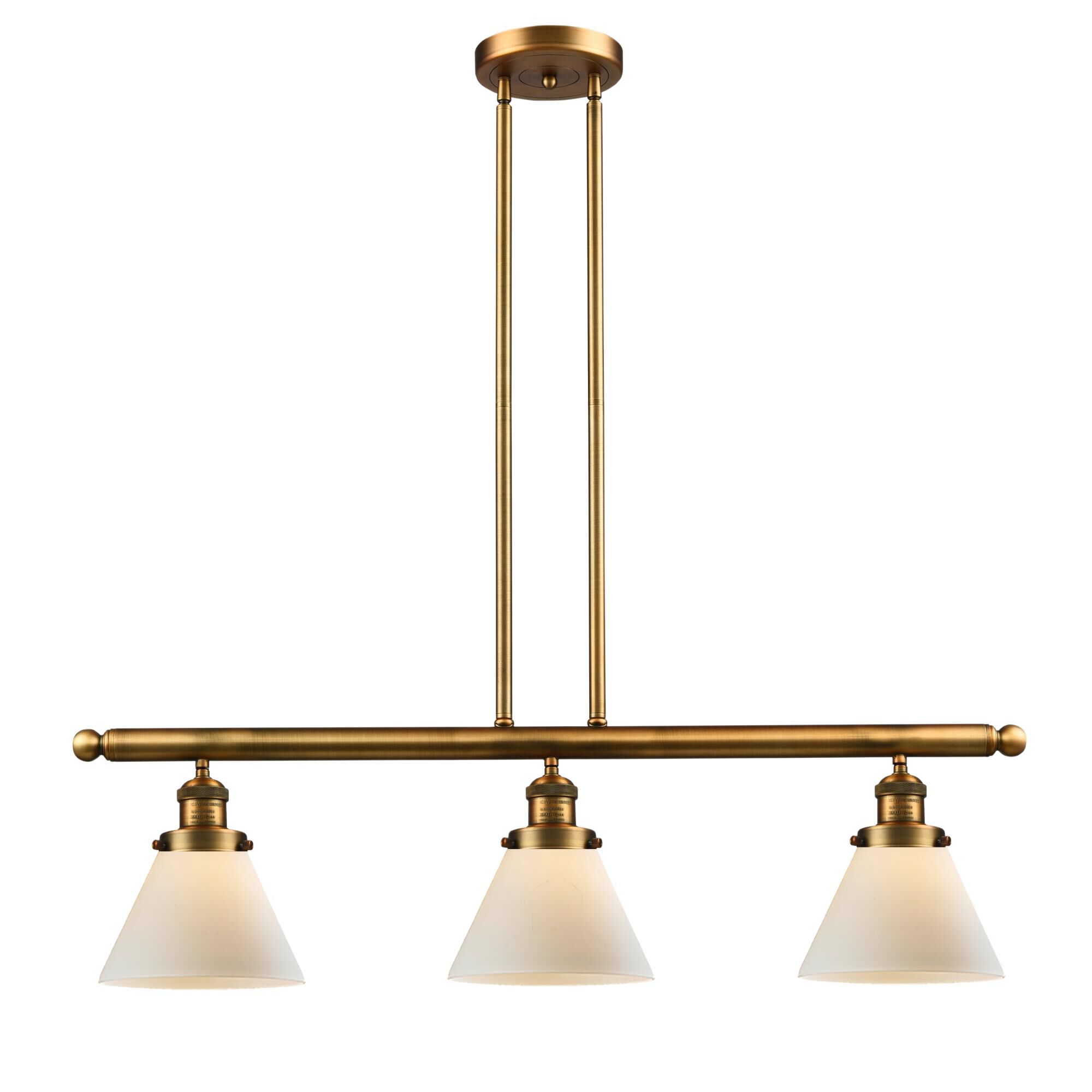 Bruno Marashlian Large Cone 36 Inch 3 Light Linear Suspension Light by Innovations Lighting