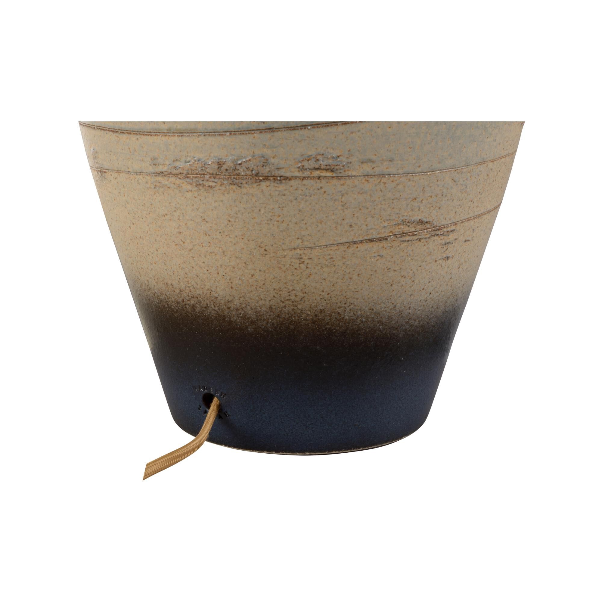 Shown in Blue finish and Linen shade