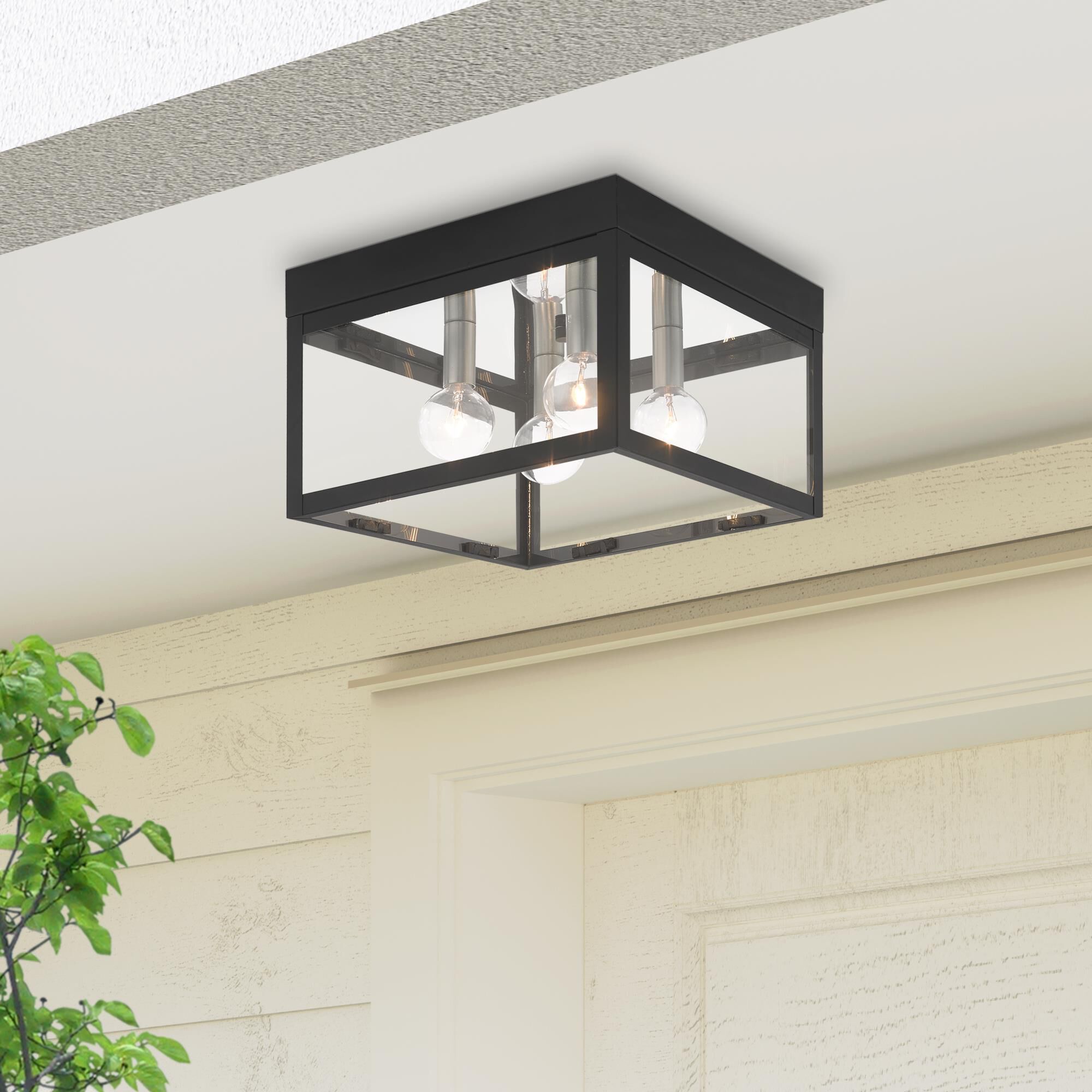 Nyack 10 Inch 4 Light Outdoor Flush Mount by Livex Lighting