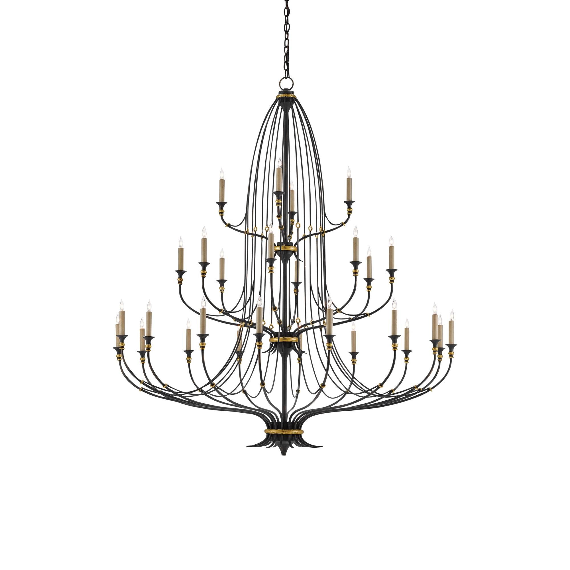 Shown in French Black With Gold Leaf Accents finish
