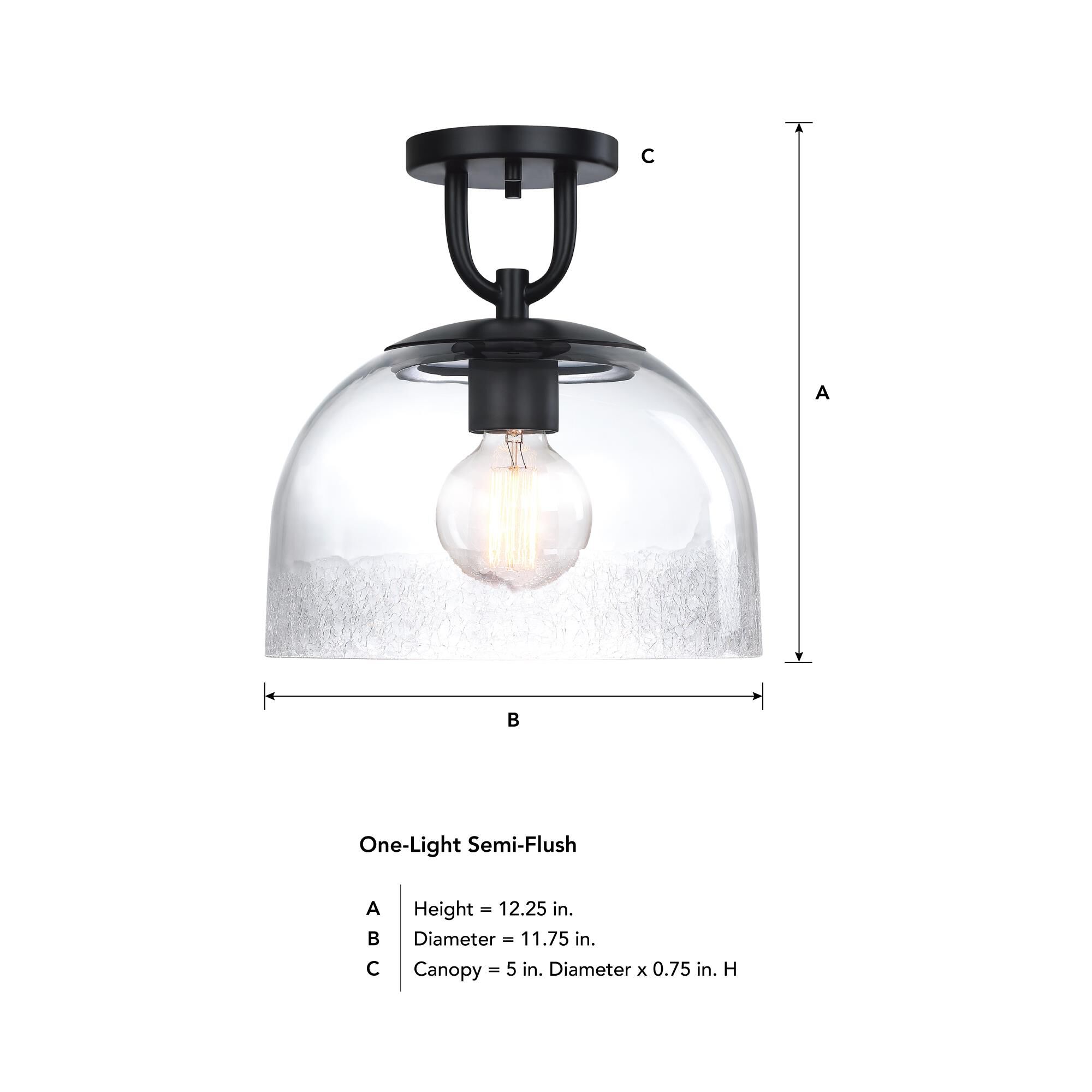 Astra 12 Inch Semi Flush Mount by Designers Fountain