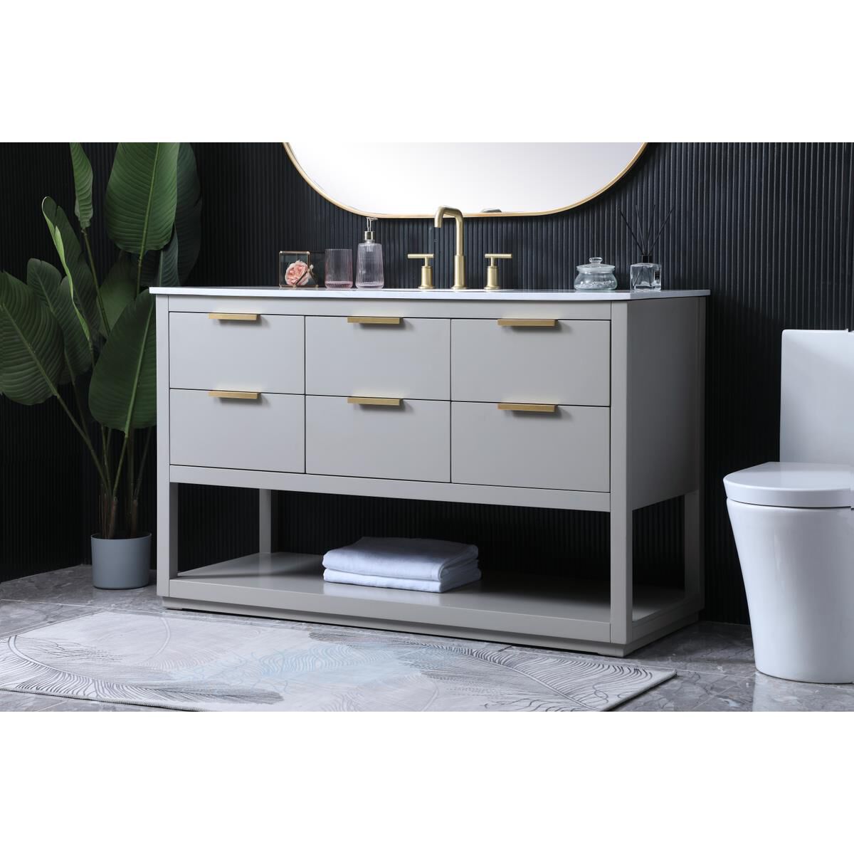 Larkin 54 Inch Bath Vanity by Elegant Decor