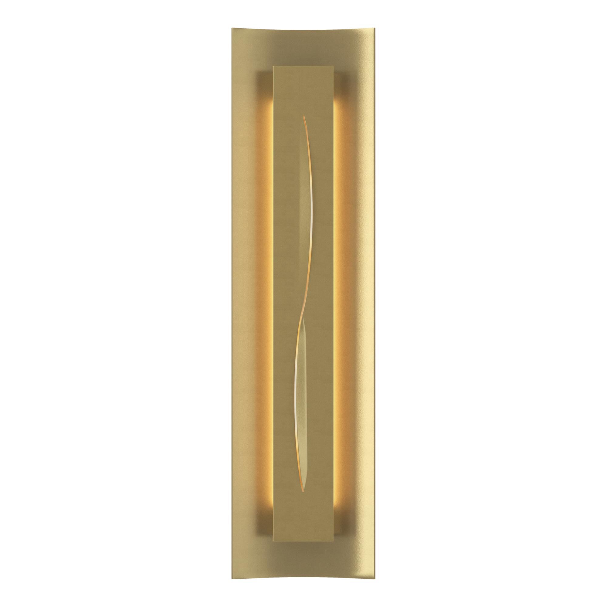 Shown in Modern Brass finish and Ivory Art glass