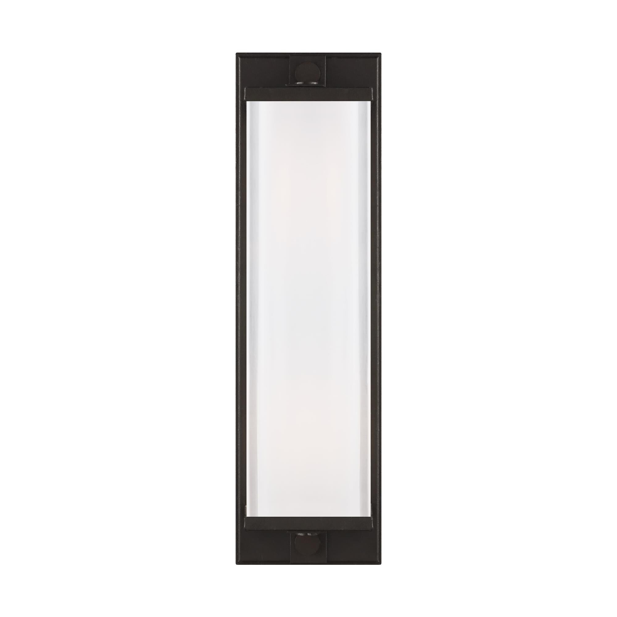 Shown in Aged Iron finish and White Pressed glass