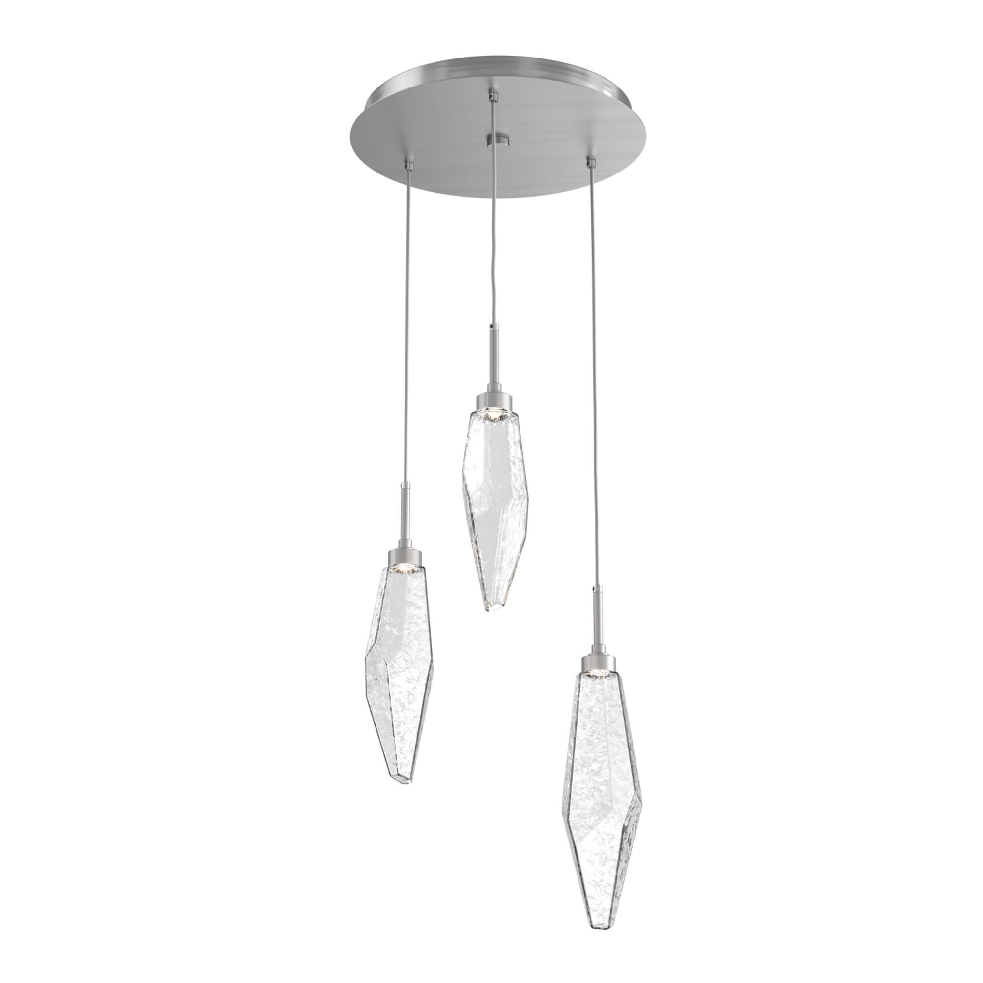 Shown in Classic Silver finish and Chilled Clear glass
