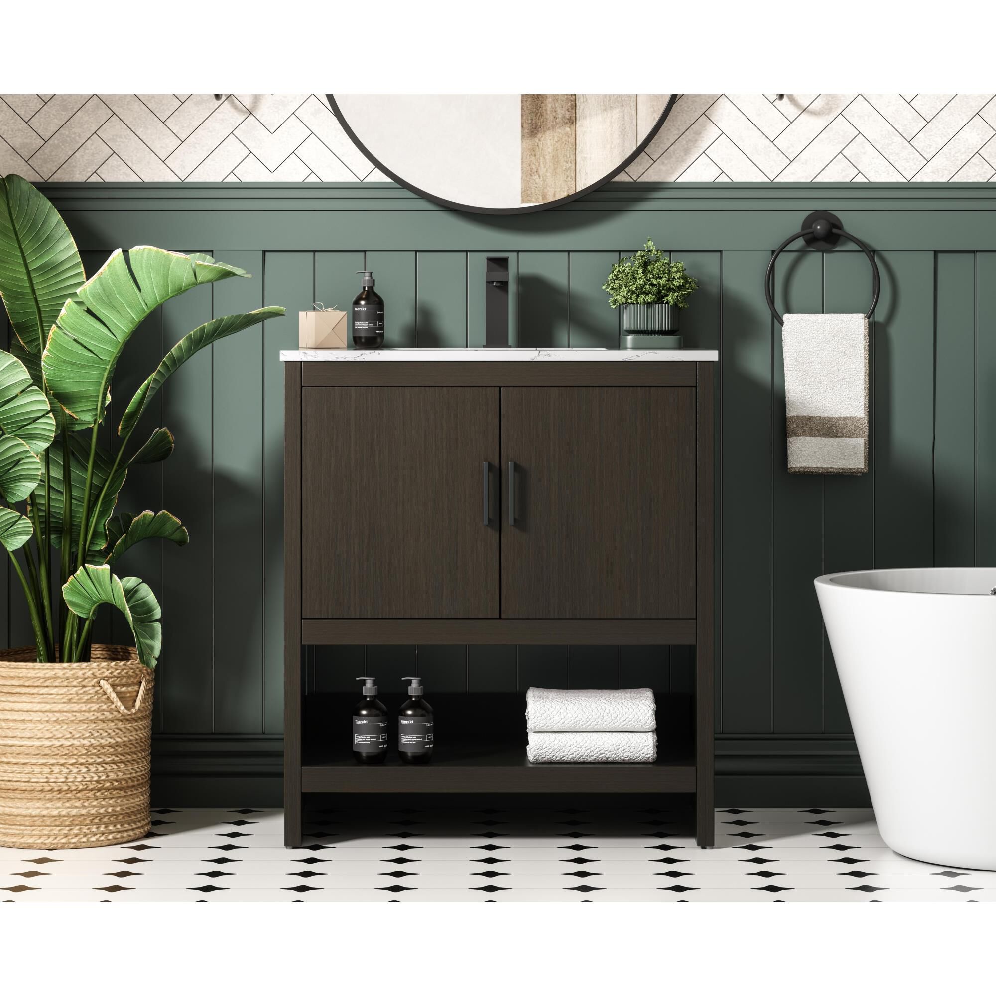 Ira 30 Inch Bath Vanity by Elegant Dcor