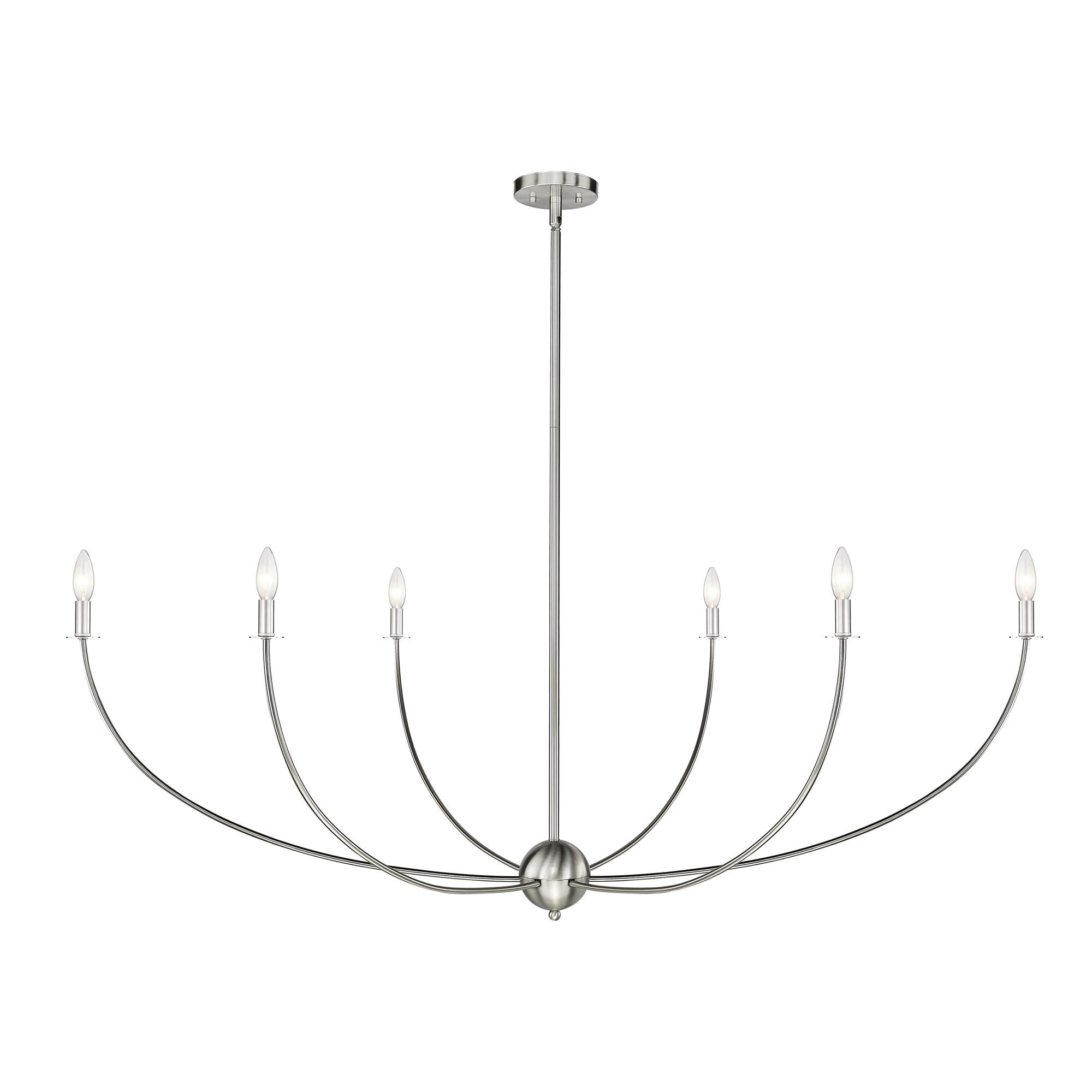 Shown in Brushed Nickel finish and White glass