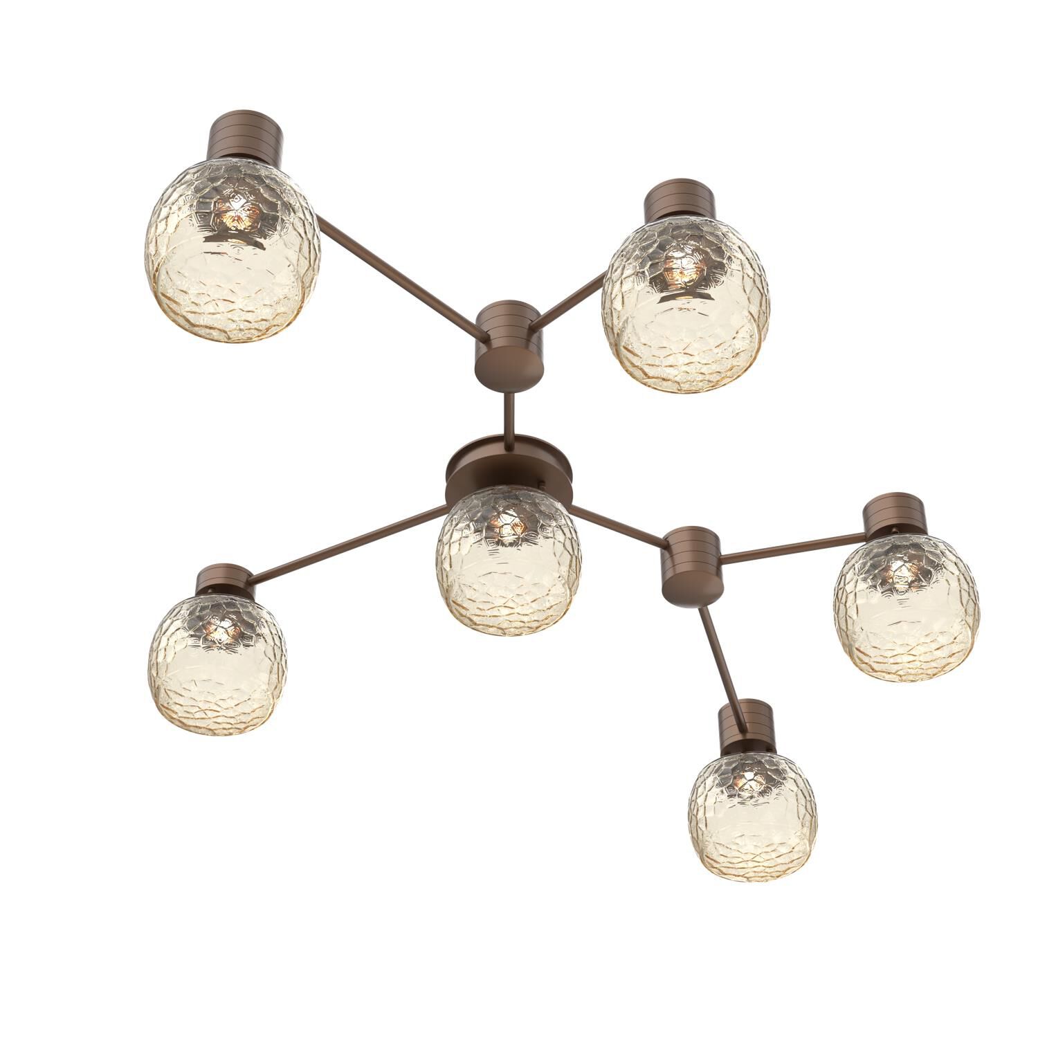 Shown in Burnished Bronze finish and Amber glass