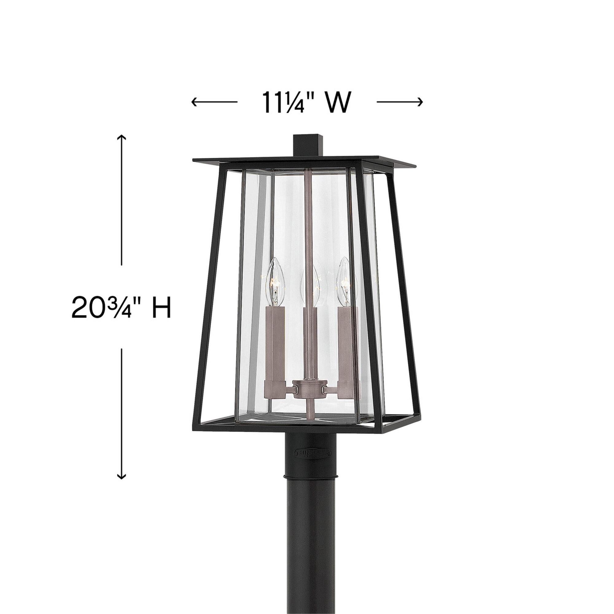 Shown in Black finish and Bound Clear glass