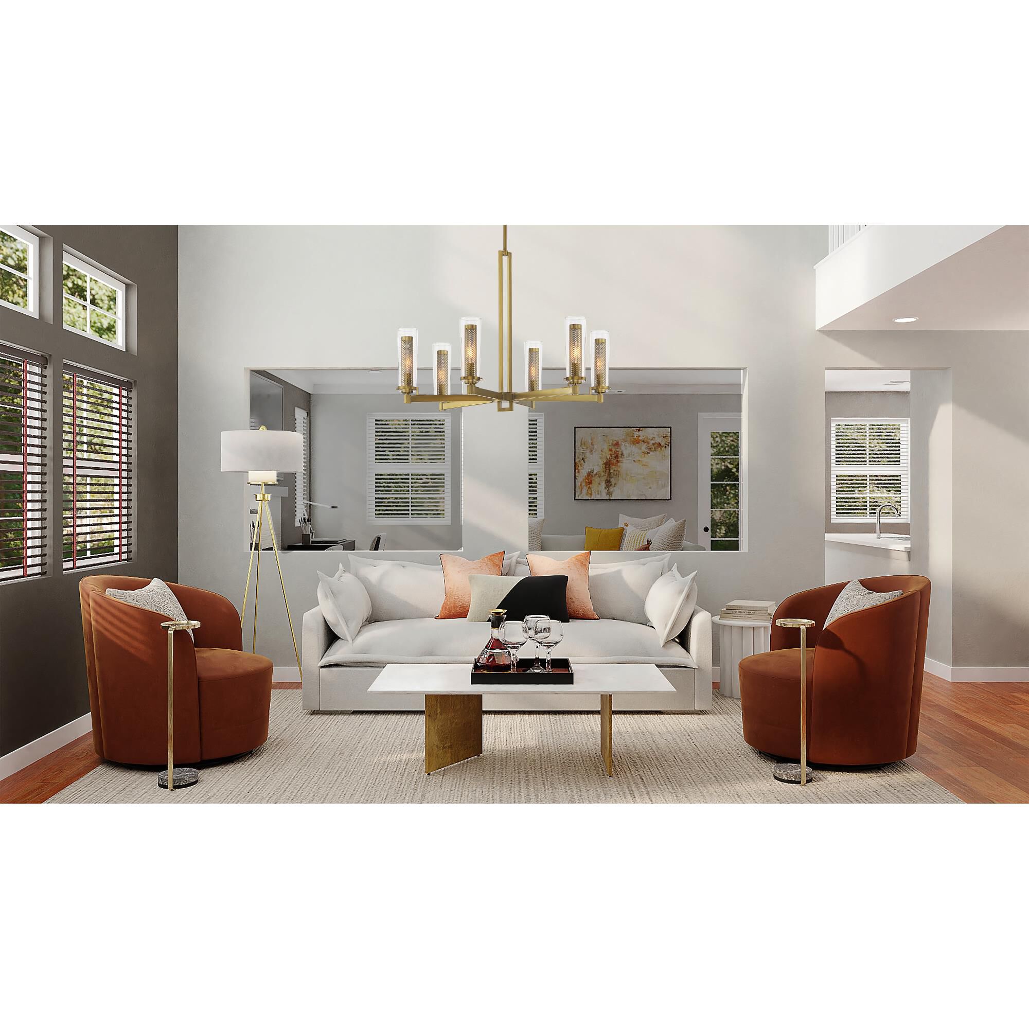 Emmerham 32 Inch 6 Light Chandelier by Minka Lavery