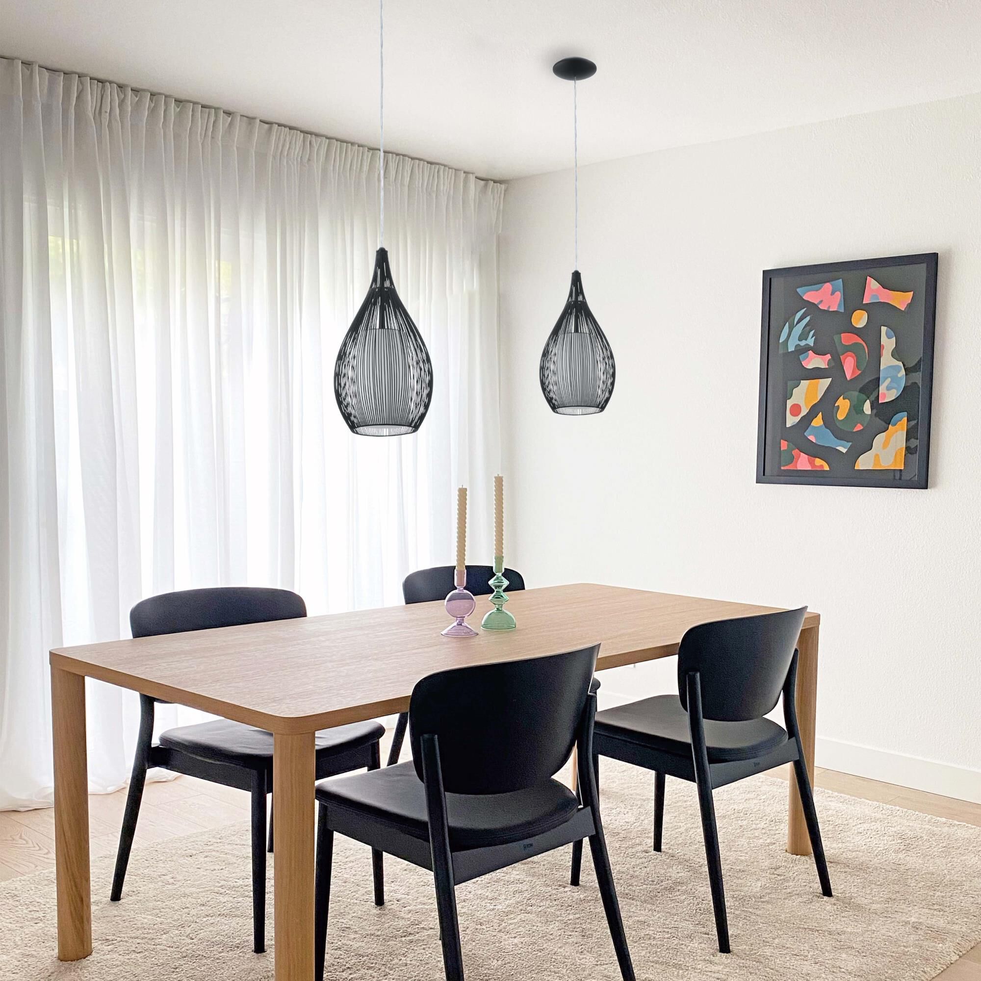 Shown in Black finish and Opal Satinated glass and Dome shade