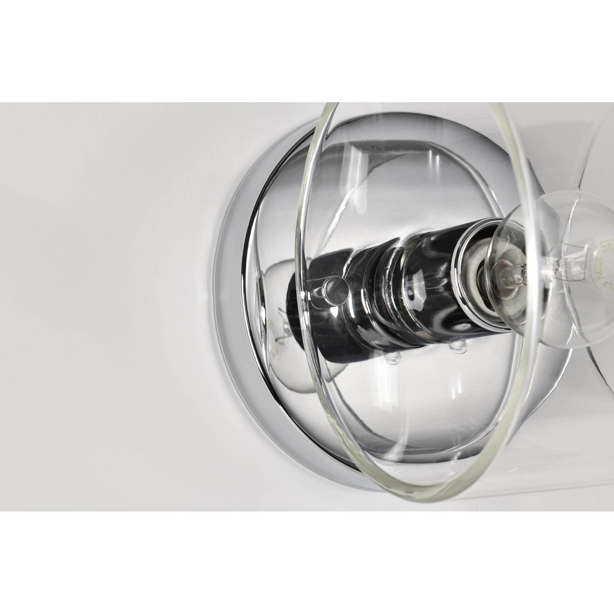 Shown in Polished Nickel finish and Clear glass