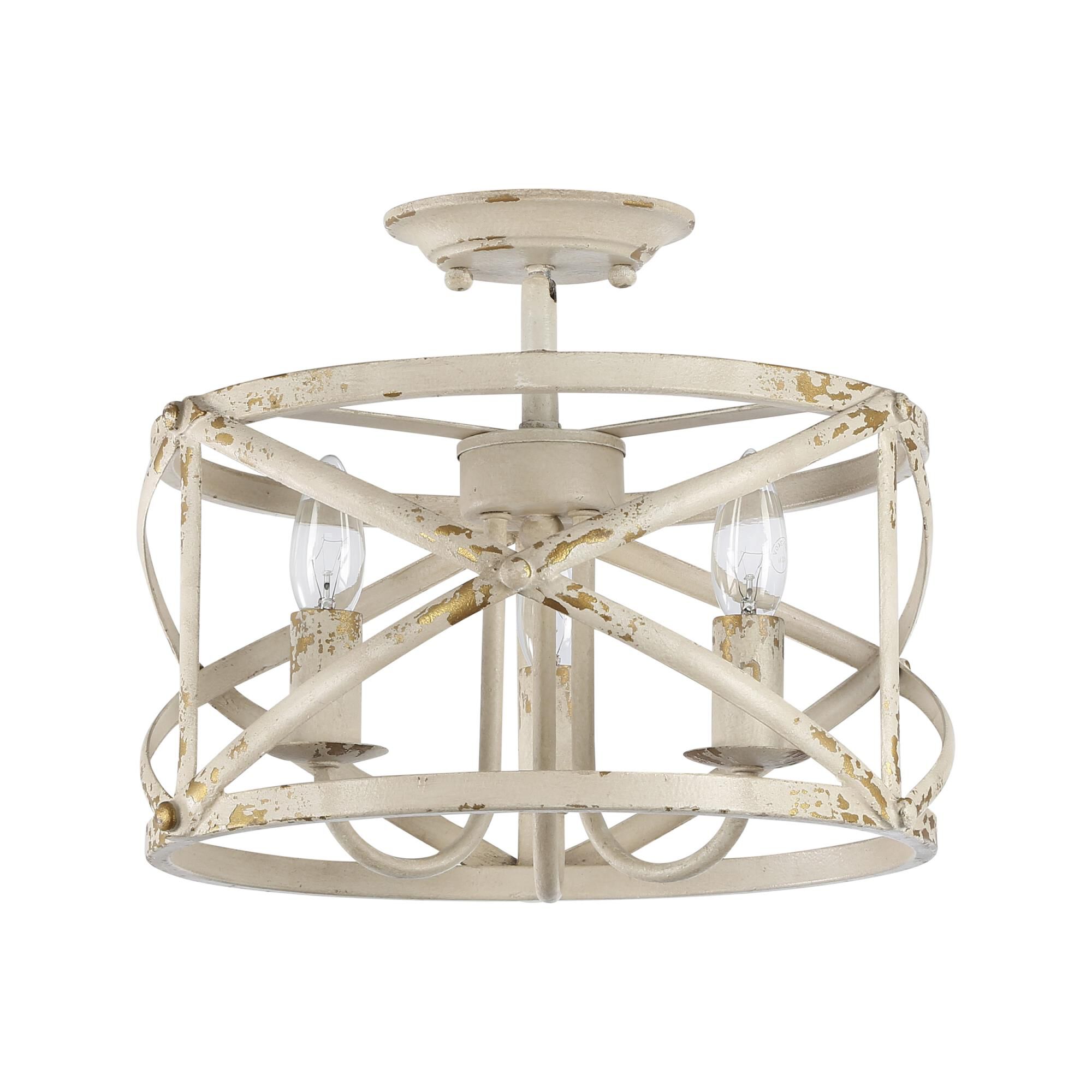 Alcott 14 Inch Semi Flush Mount by Golden Lighting