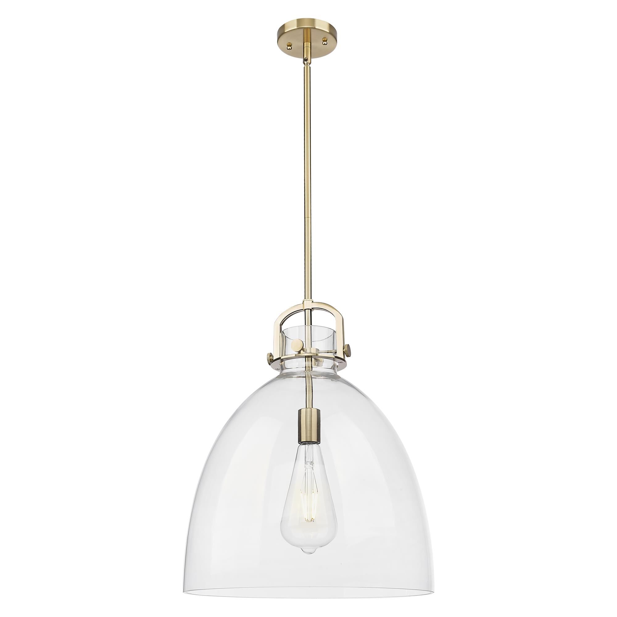 Shown in Champagne Bronze finish and Clear shade