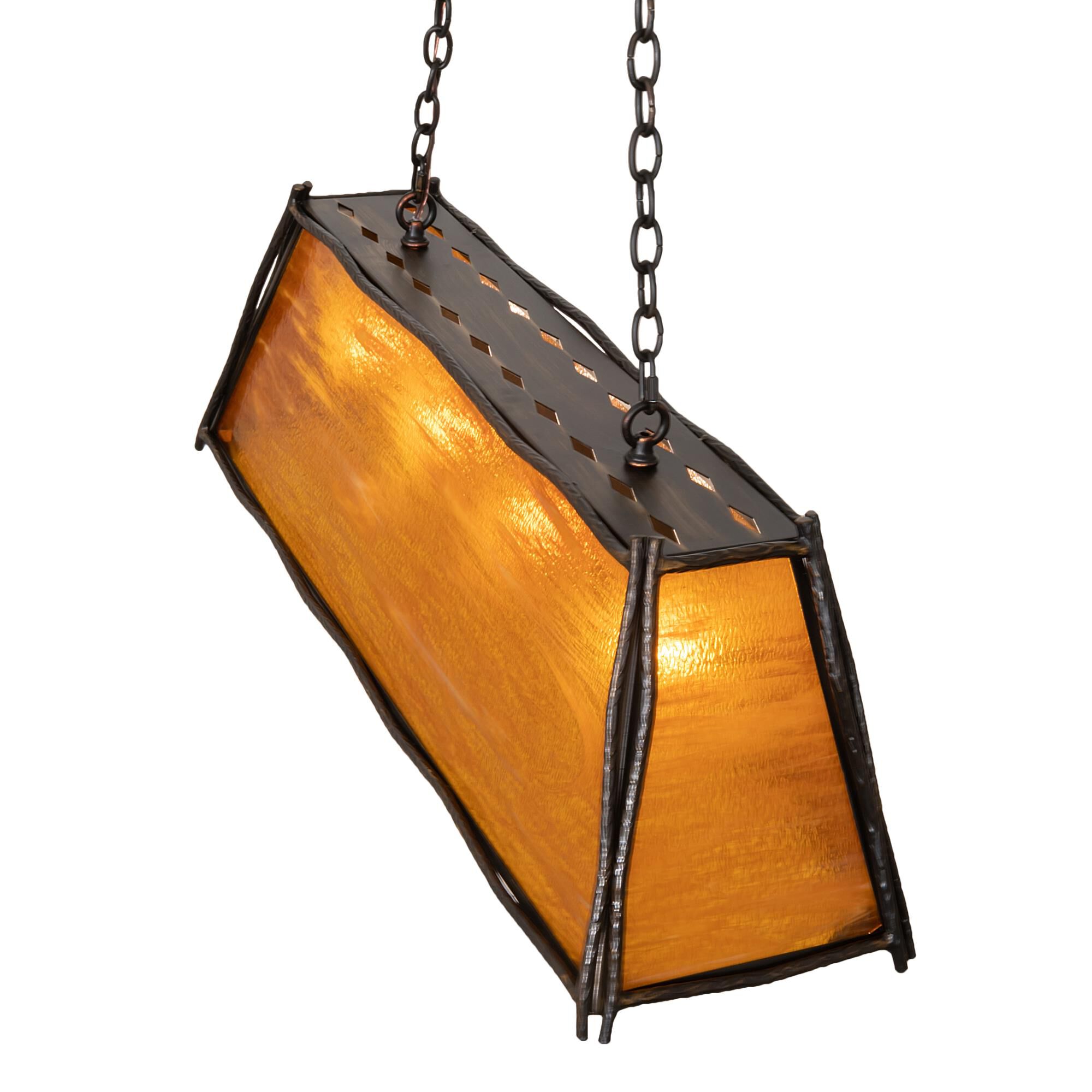 Shown with Amber /Acrylic;Black Metal Finish glass