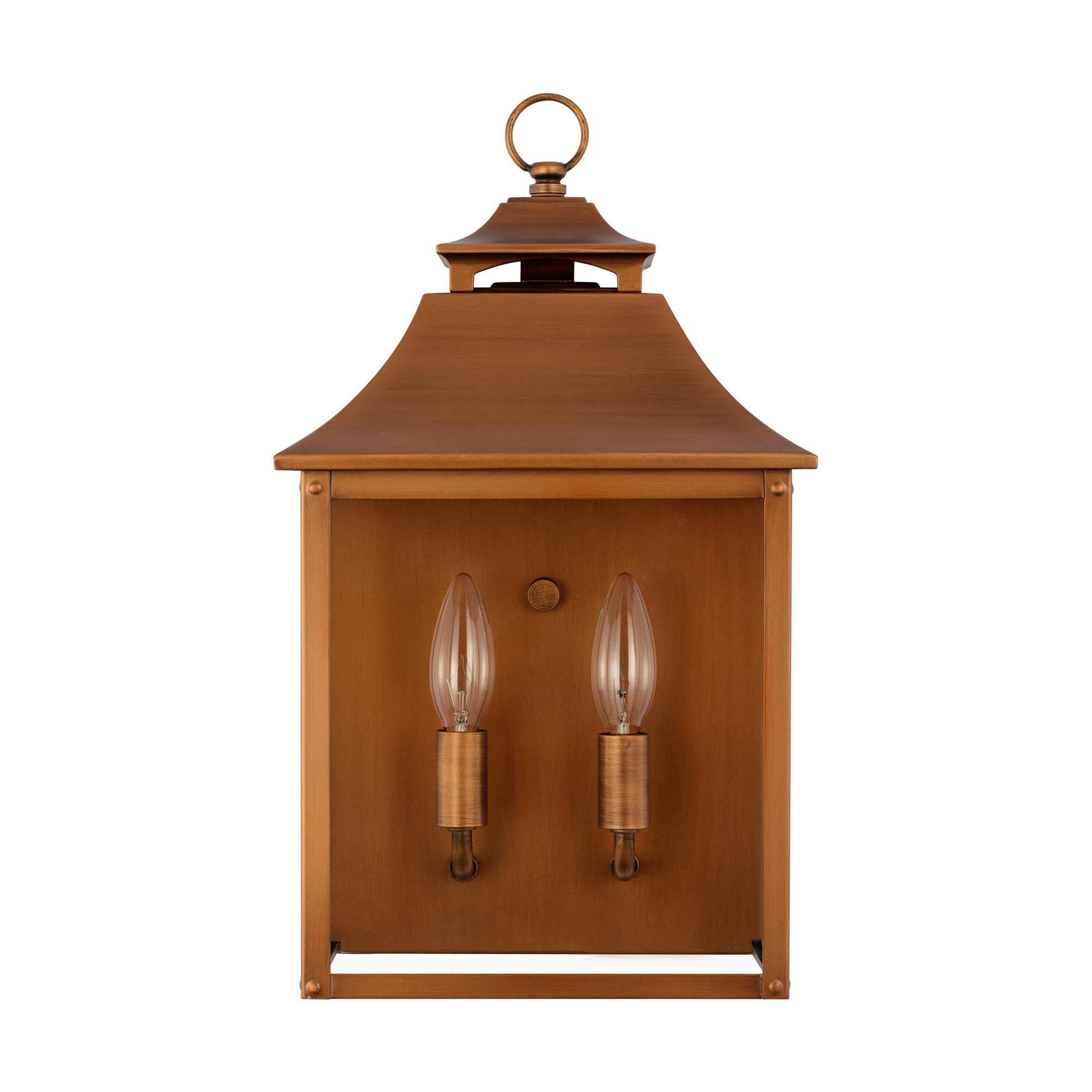 Shown in Natural Copper finish and Clear Seeded glass