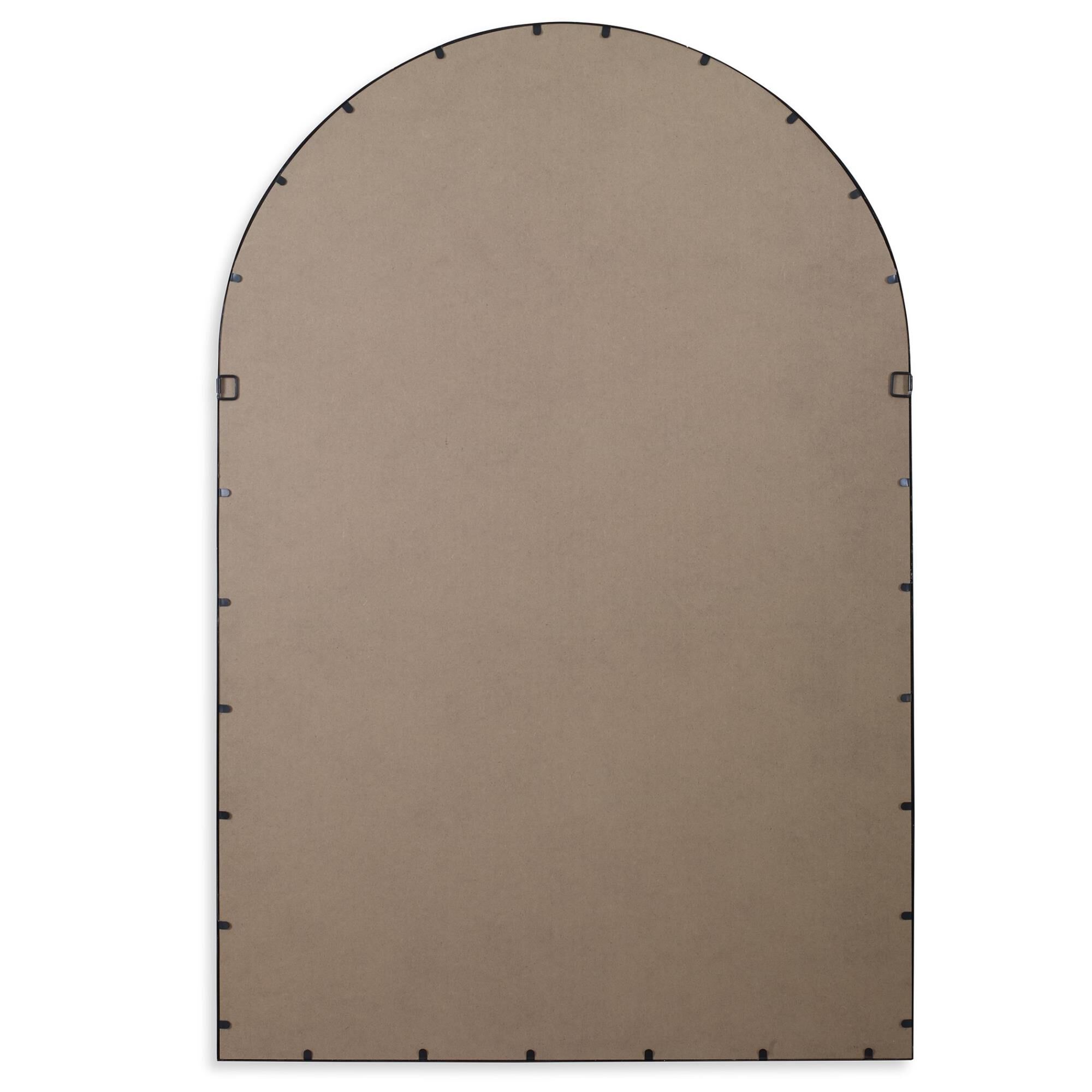 Shown in A Transitional Take On A Classic Design, This Arch Mirror Features A Delicate Iron Frame Finished In finish