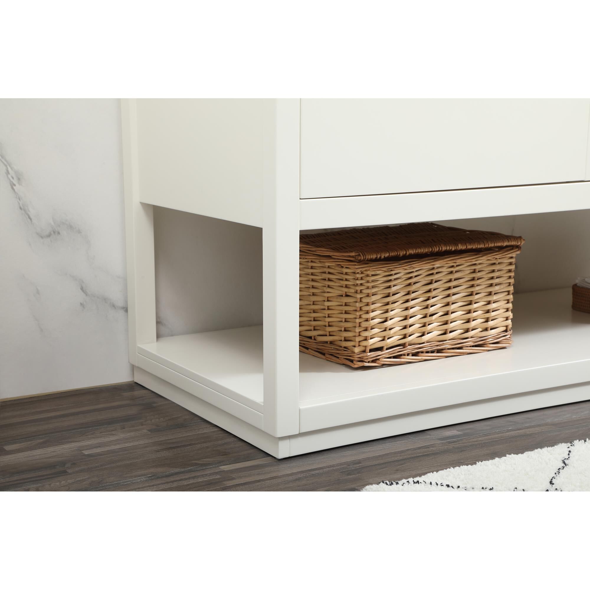 Shown in White finish