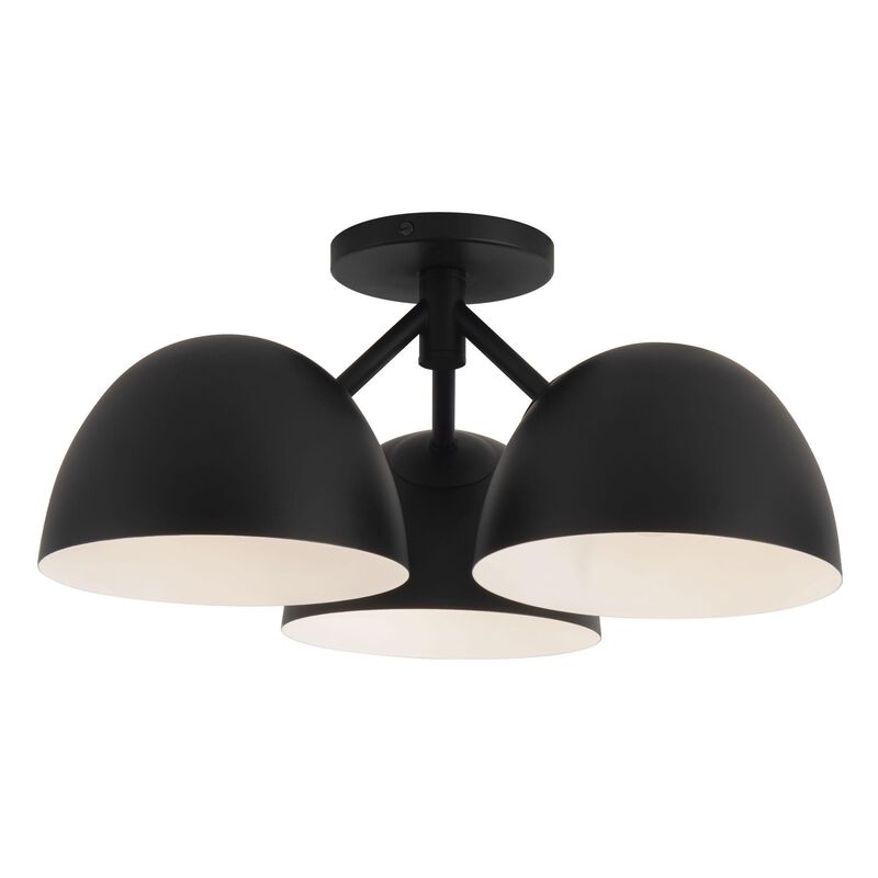 Ryan Pauly Fosso 17 Inch 3 Light Semi Flush Mount by Kuzco