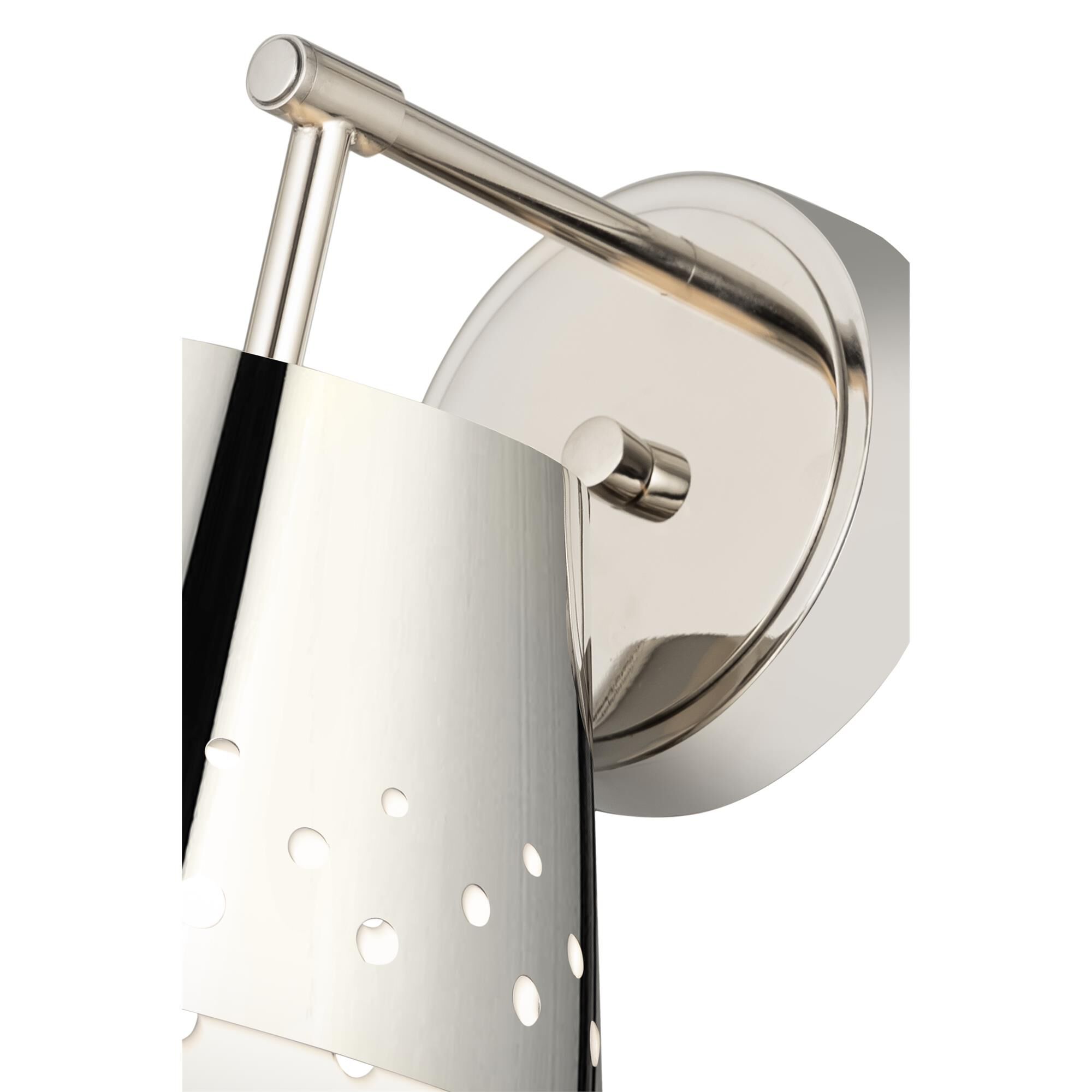 Shown in Polished Nickel finish and Iron glass and Iron shade