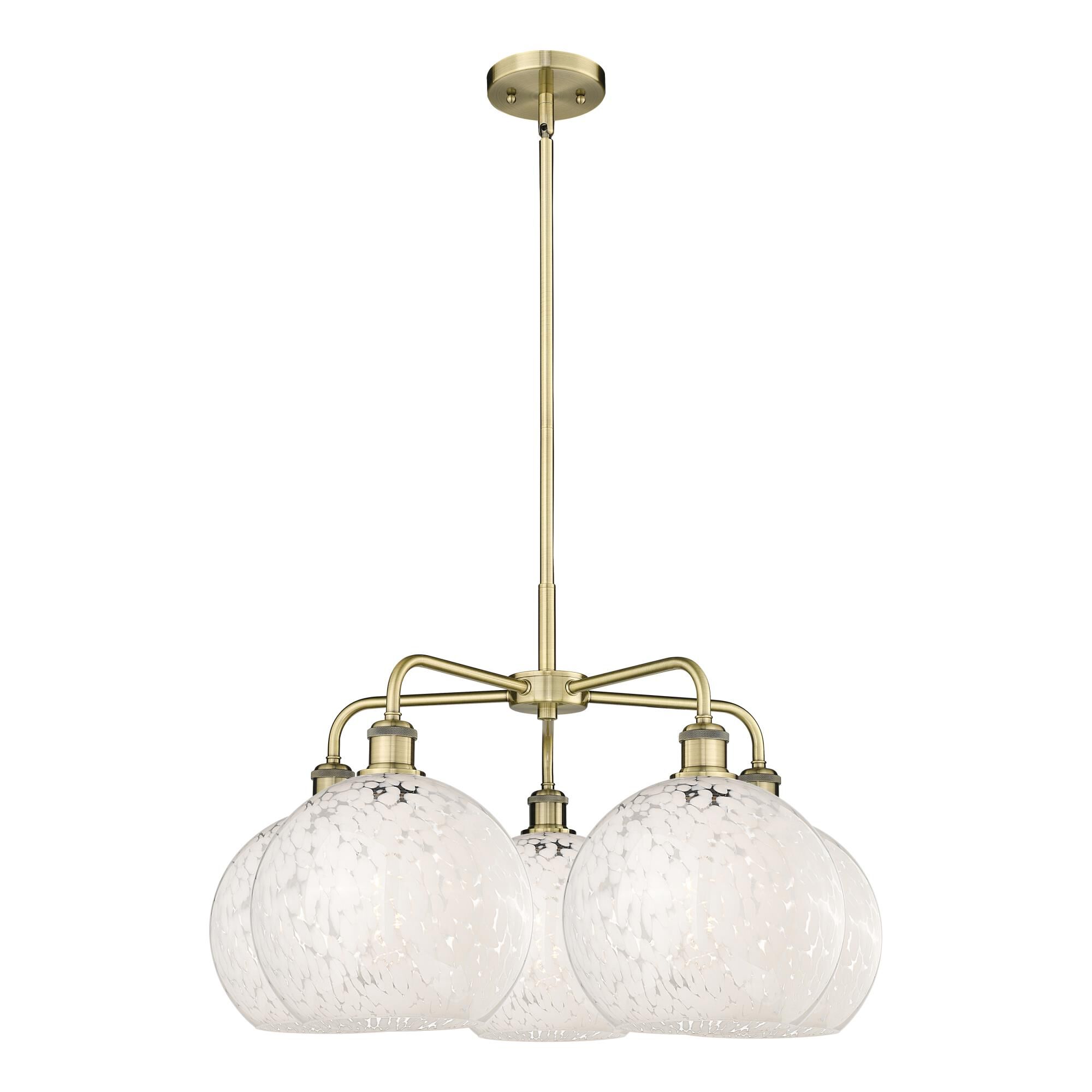 Bruno Marashlian White Mouchette 28 Inch Chandelier by Innovations Lighting
