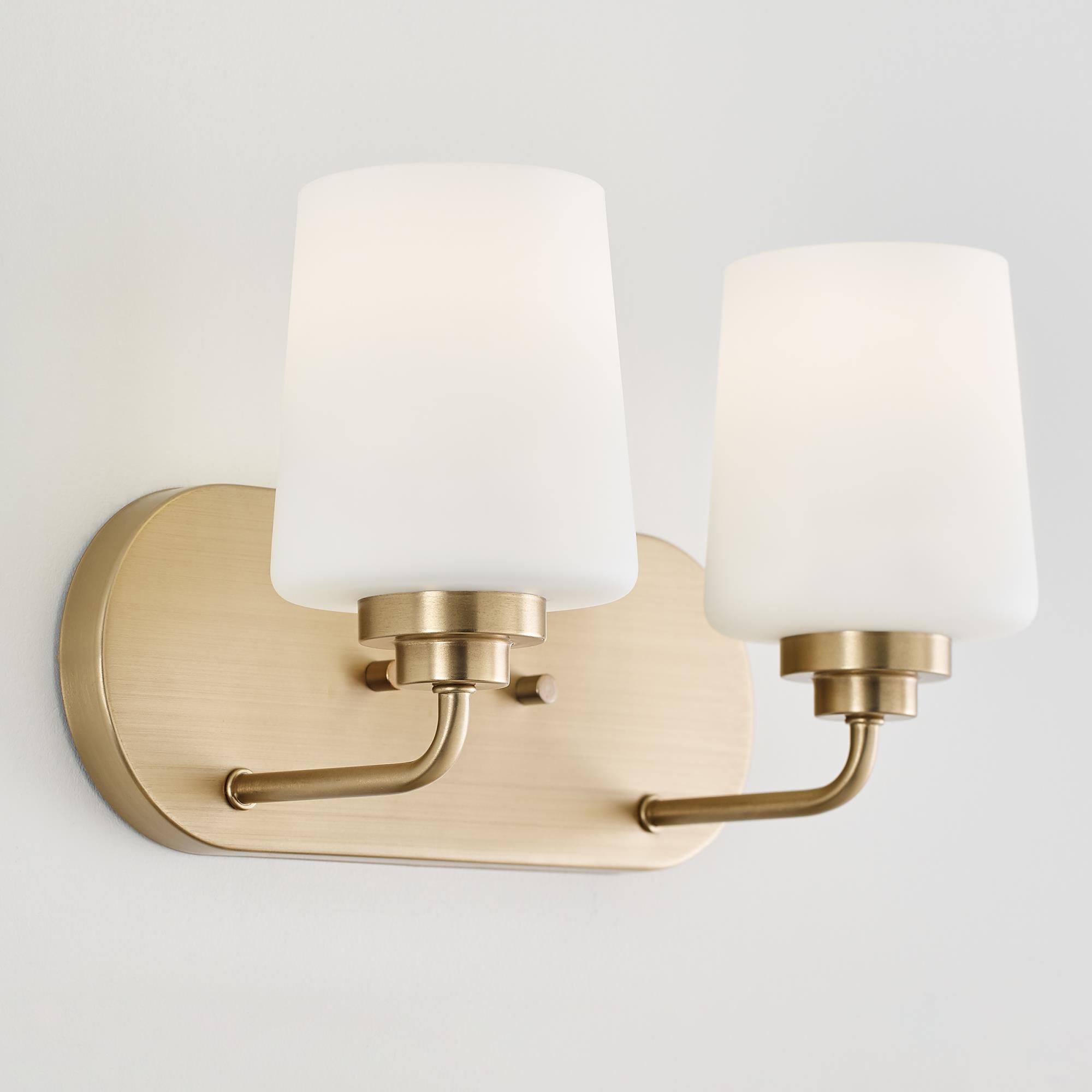 Shown in Satin Brass finish and Etched with White Inside glass